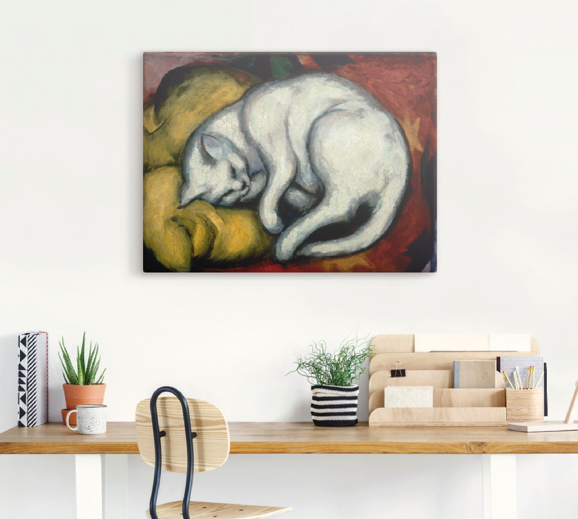 Artland Wandbild "Die weisse Katze. 1912" Haustiere 1 Stk. tlg. als Leinwan günstig online kaufen