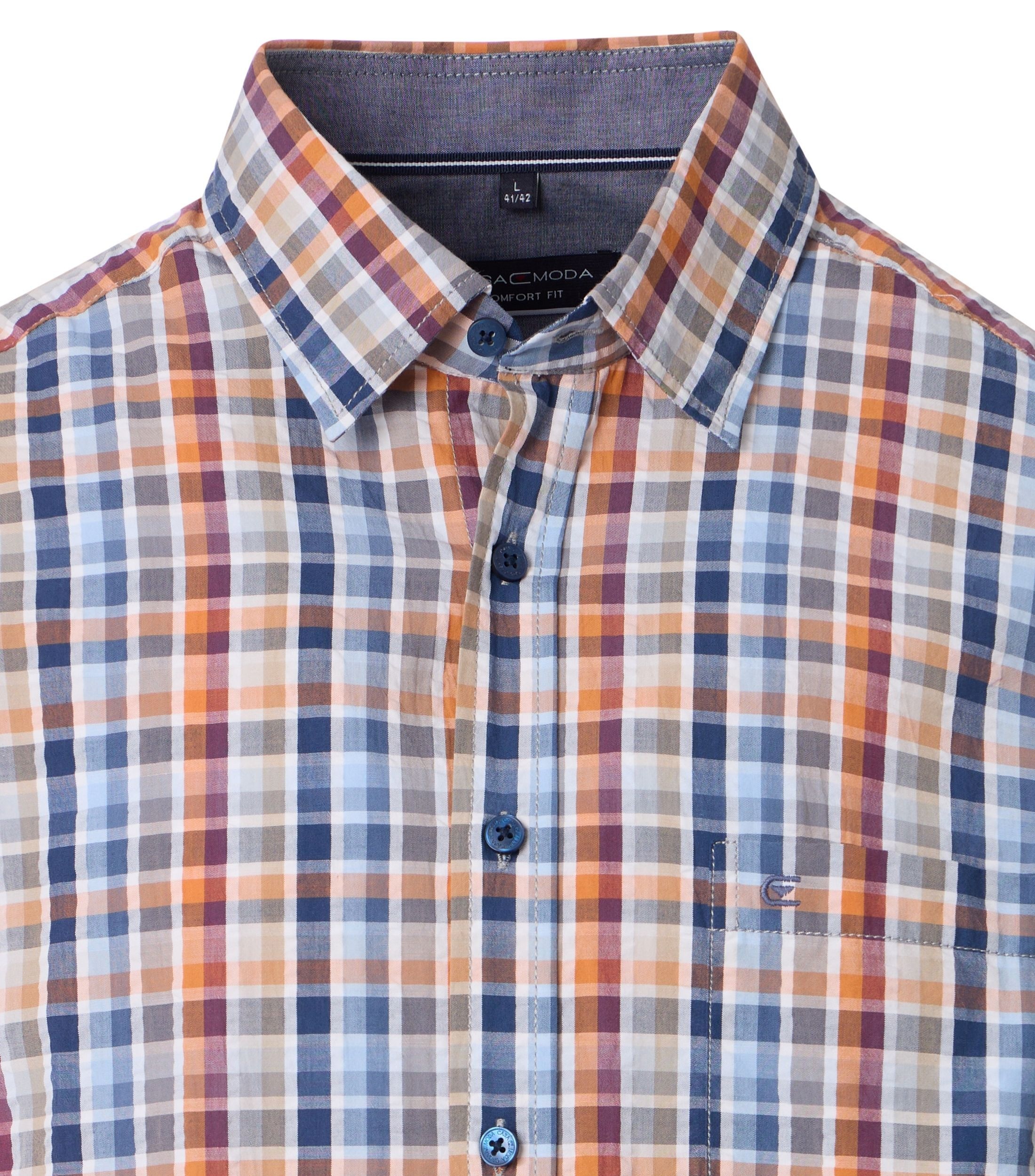 Thumbnail - CASAMODA Kurzarmhemd "CASAMODA Freizeithemd Kurzarm kariert"