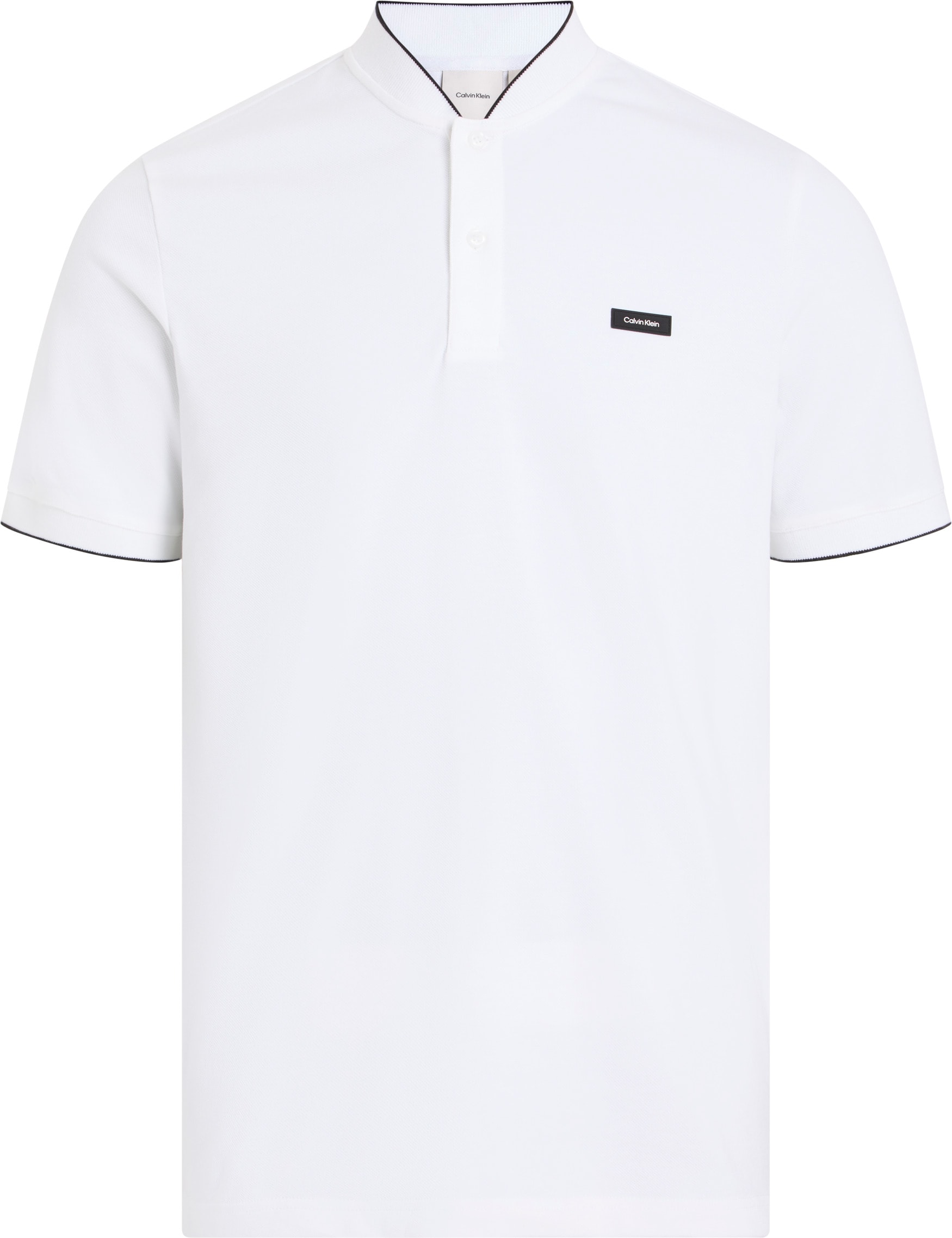 Calvin Klein Poloshirt »STRETCH PIQUE STAND COLLAR POLO«, mit kontrastfarbenen Kanten