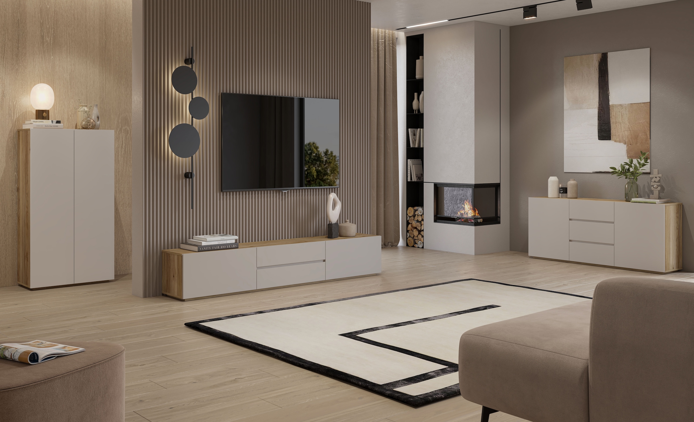 INOSIGN Schuhschrank »Criss moderner Griffloser Stauschrank, Allzweckschrank, Schuhkommode« Mehrzweckschrank, Breite 70 cm, inclusive 4 verstellbare Einlegeböden