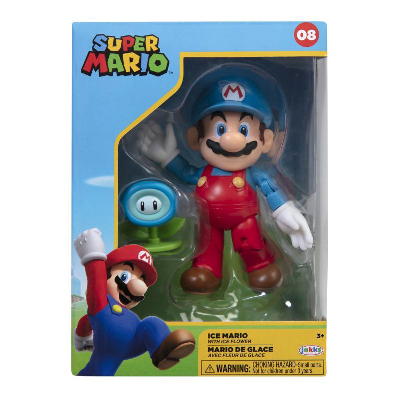Jakks Pacific Merchandise-Figur »Super Mario - Ice Mario 10 cm Figur (Sammlerbox)«, (Set, 2 tlg.)