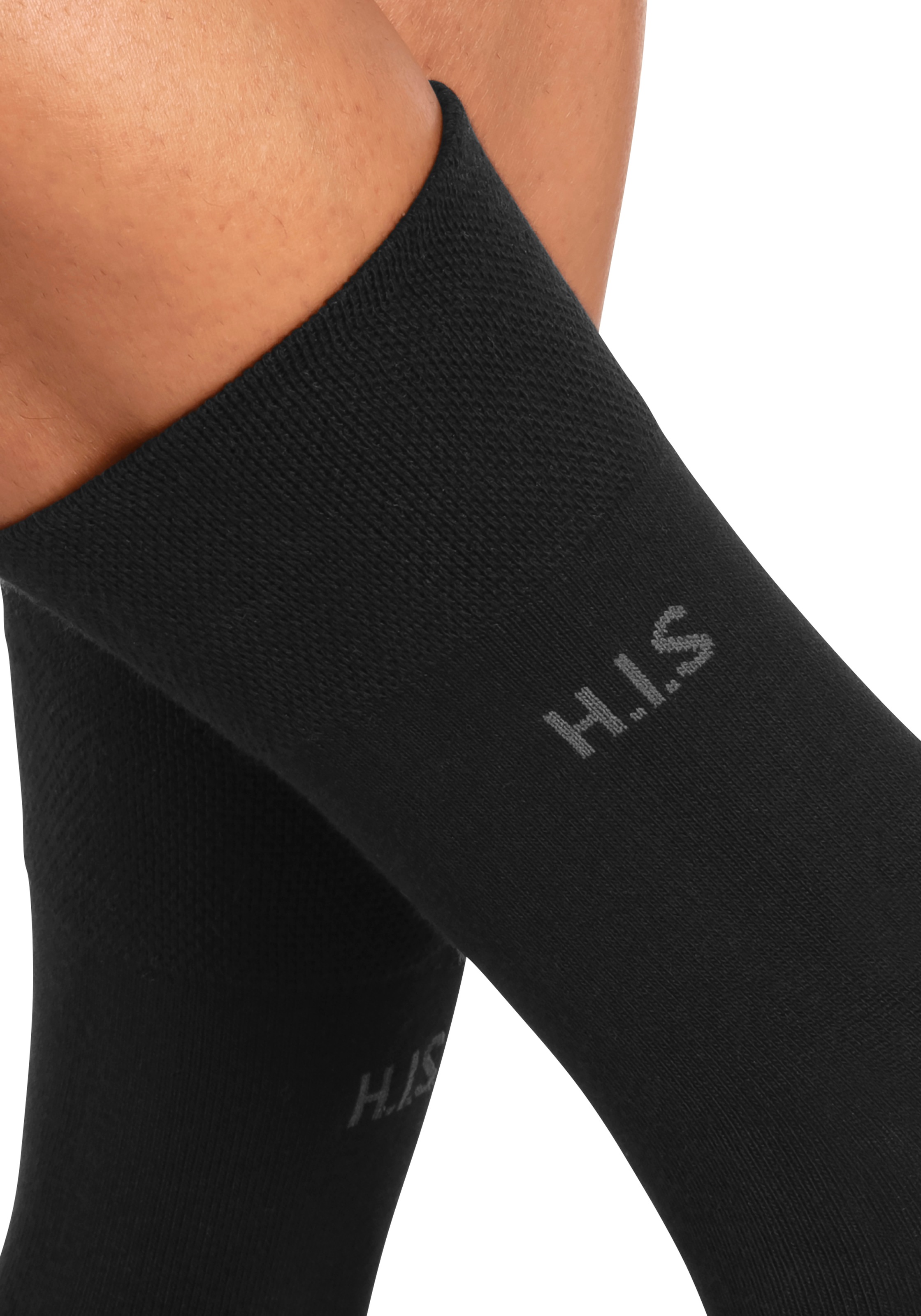 H.I.S Paar) einschneidendes (Packung Socken Gummi ohne 12