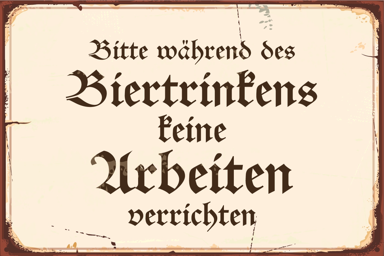 queence Metallbild "Bier Spruch Stahlschild Blechschild" 1 Stk. tlg. 20x30x günstig online kaufen