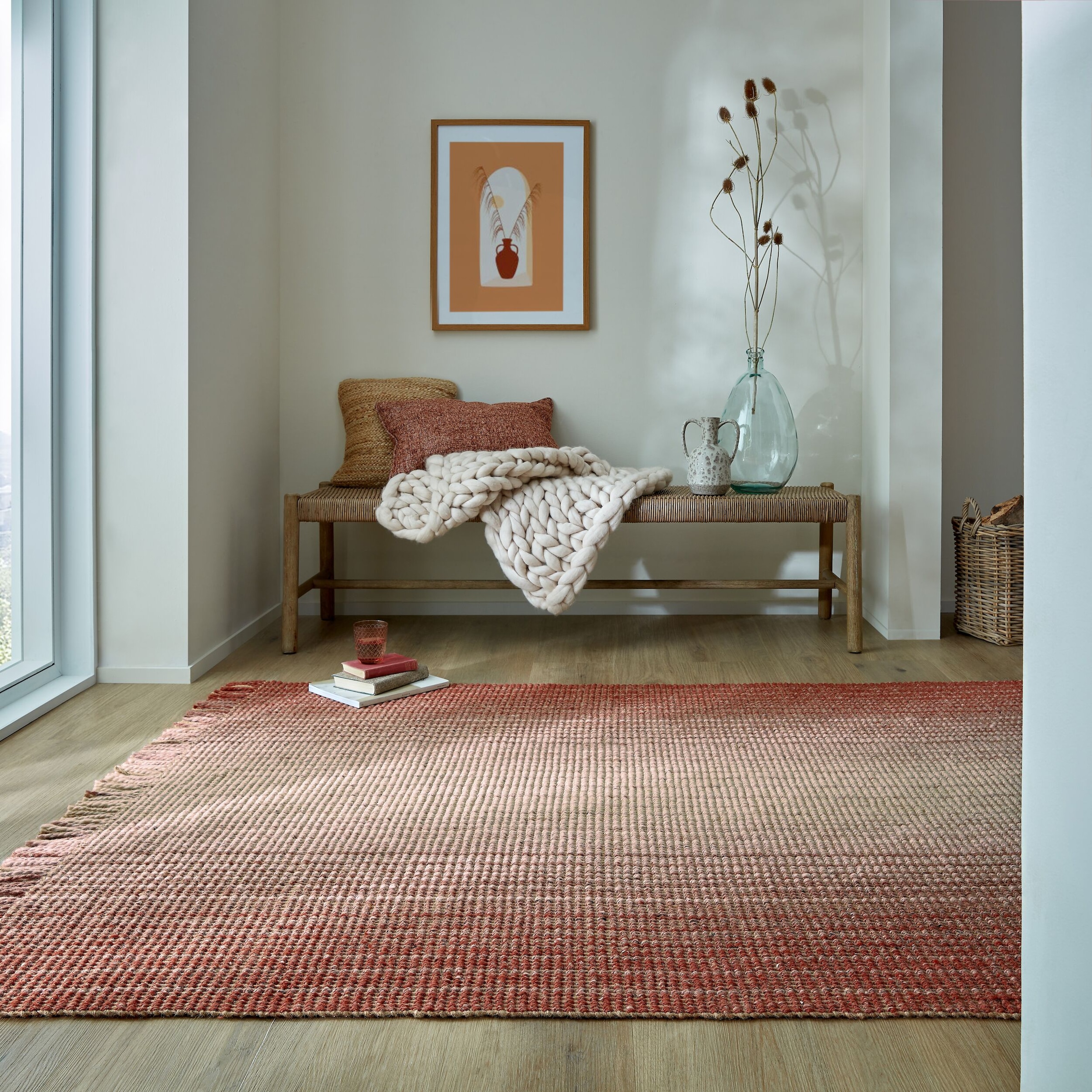 FLAIR RUGS Teppich »Jute Ombre«, rechteckig, 8 mm Höhe