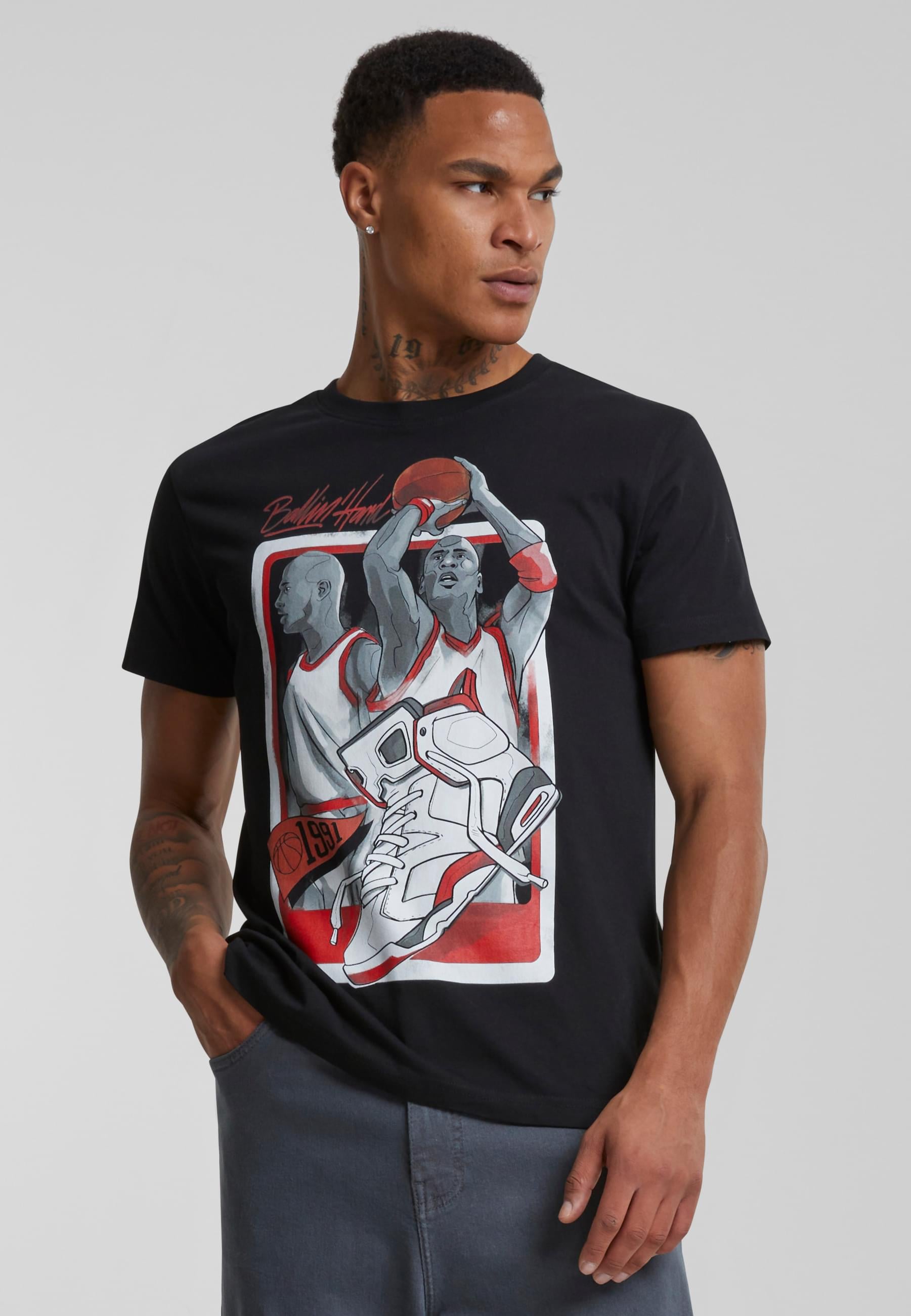 MisterTee Kurzarmshirt »MisterTee Herren Ballin Hard 1991 Tee«, (1 tlg.)
