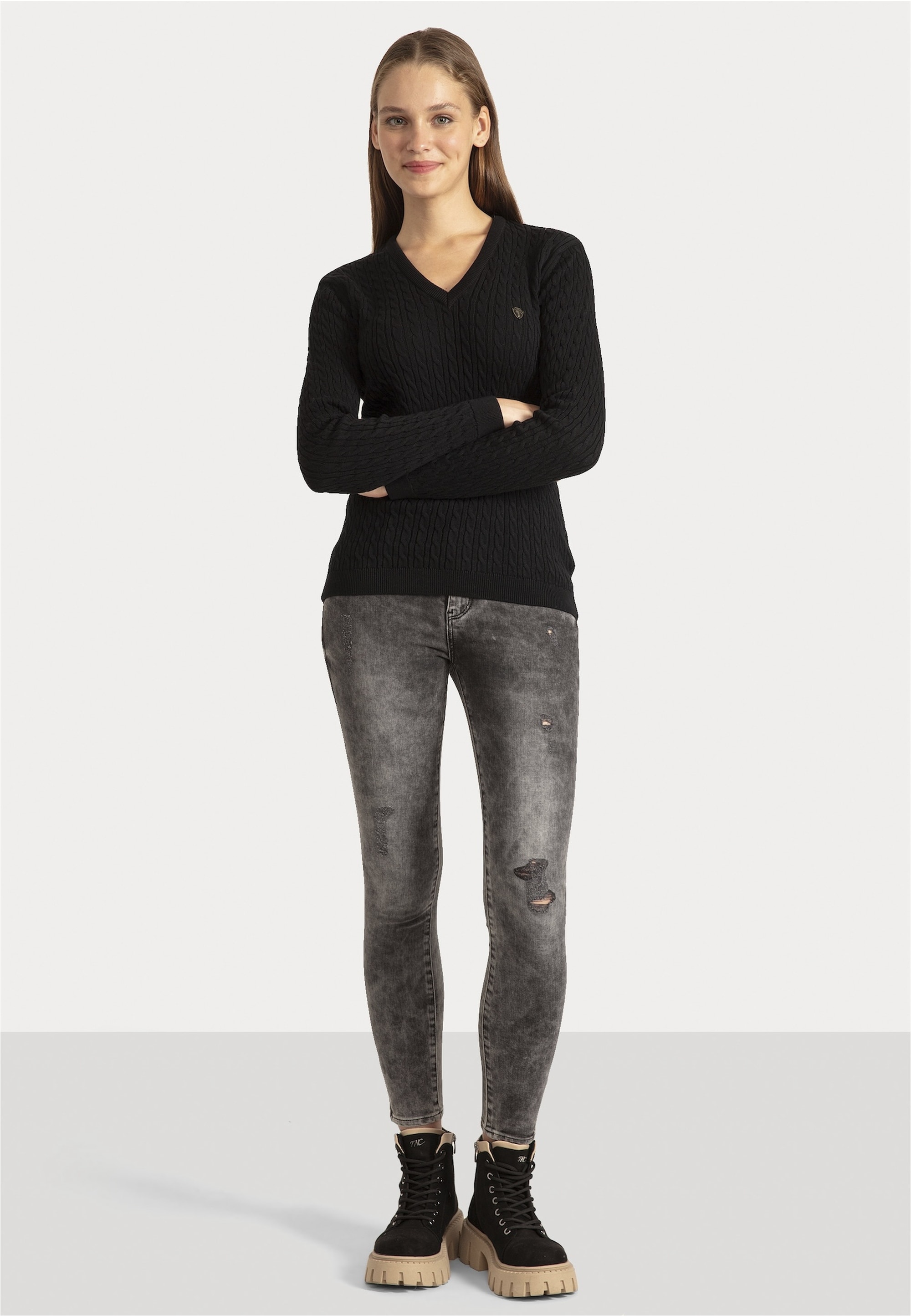 SIR RAYMOND TAILOR V-Ausschnitt-Pullover »Jena«, in klassischem Design