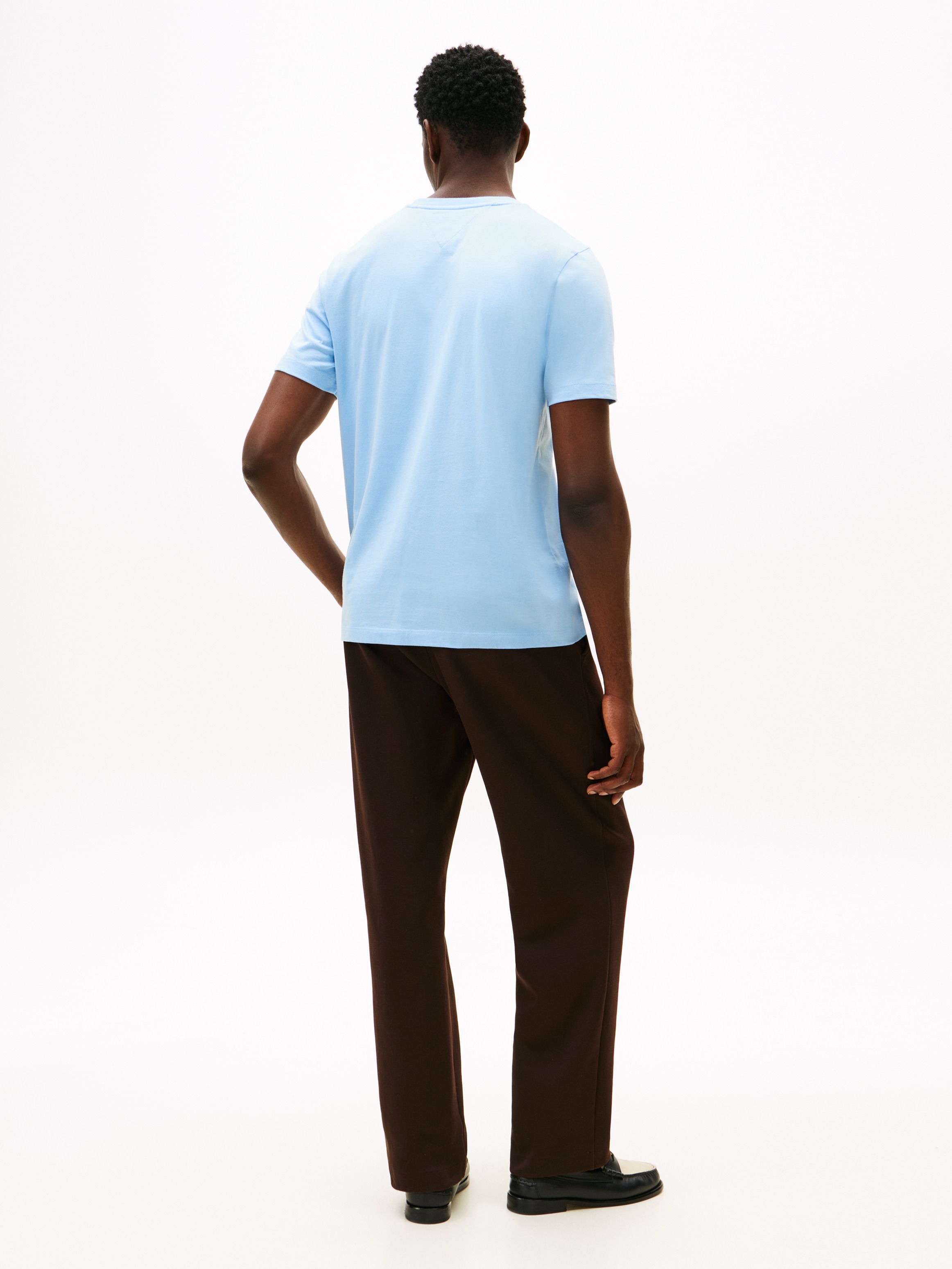 Tommy Hilfiger T-Shirt »ESSENTIAL REGULAR FIT SOLID  mit Stickerei« unifarben, casual, Baumwolle, Rundhals