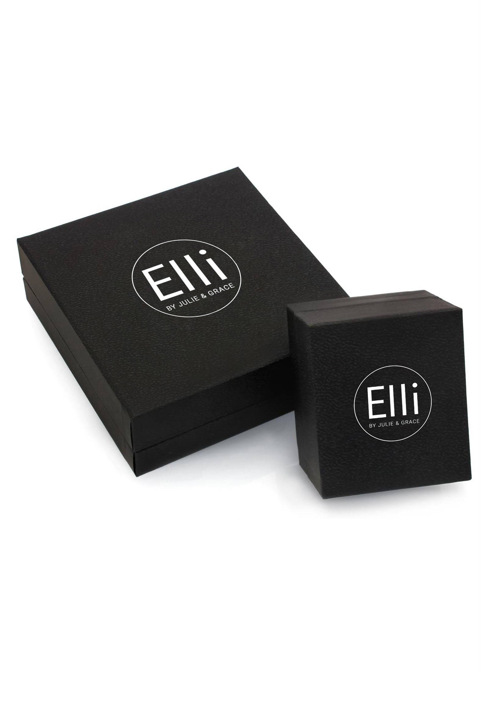 Elli DIAMONDS Ohrring und Ketten Set »Solitär, 0907820815«, (Set, 4 tlg.), mit Diamanten