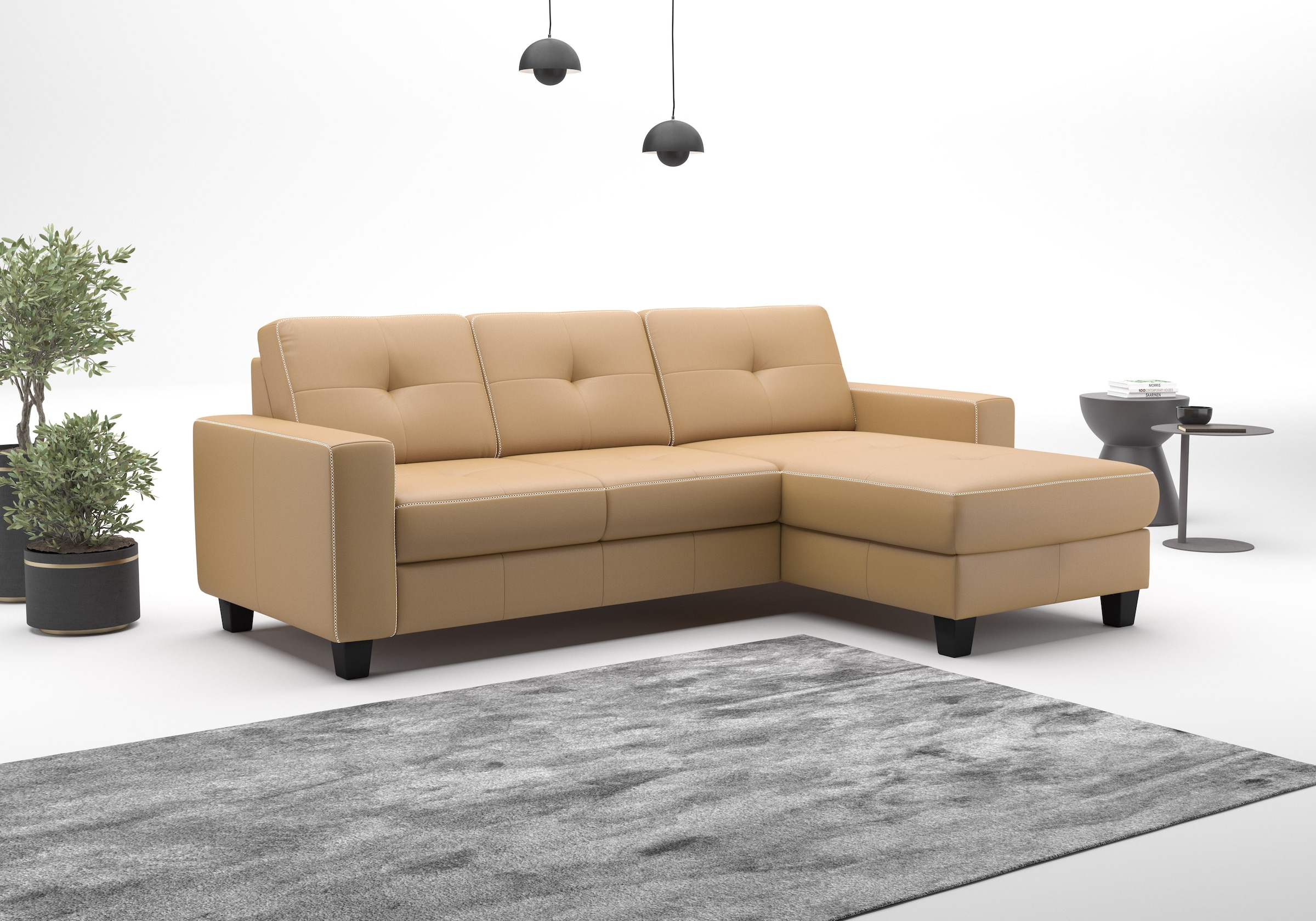 OTTO home Ecksofa "Varese" wahlweise mit Schlaffunktion und Bettkasten