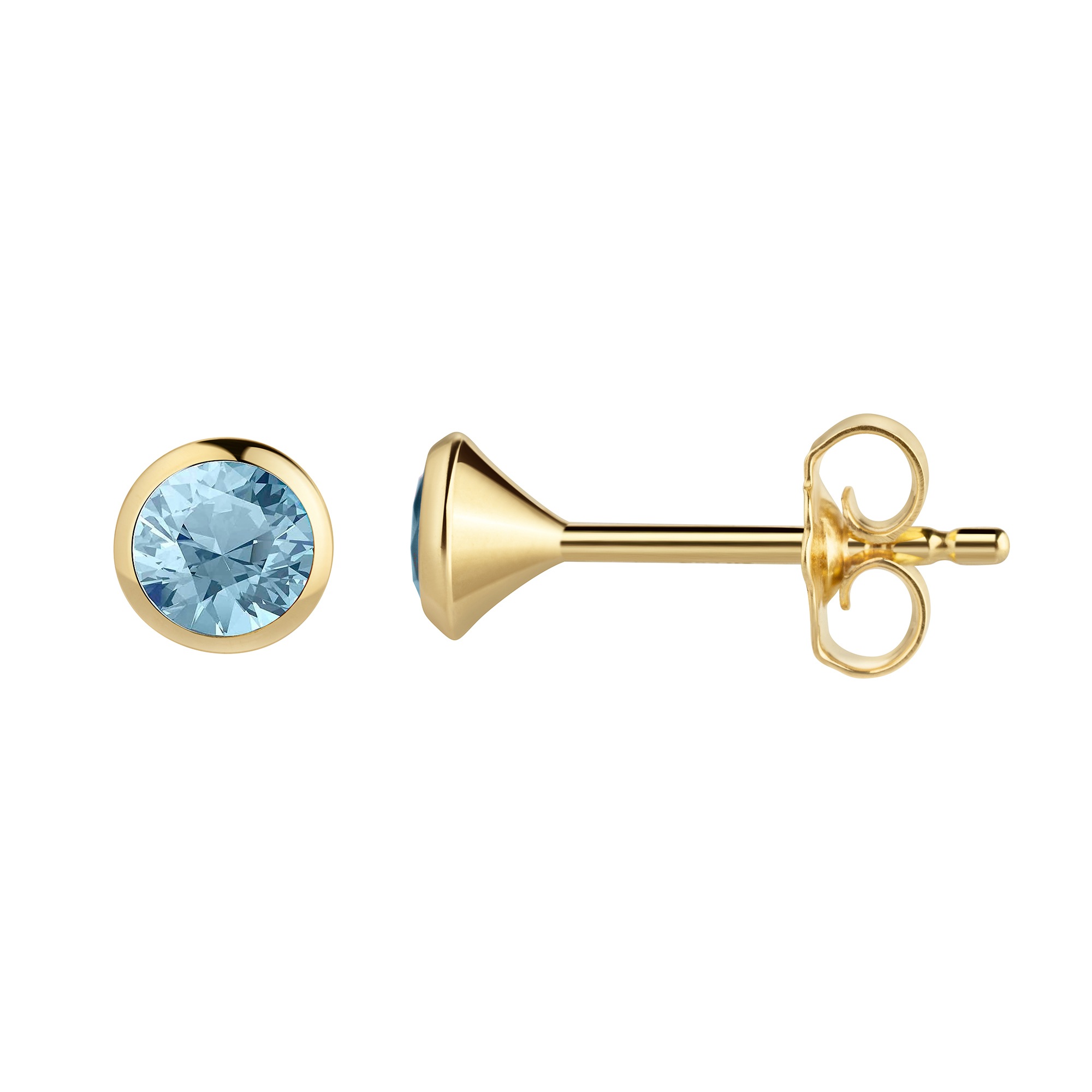 Vivance Paar Ohrstecker »585/- Gelbgold Blautopas«