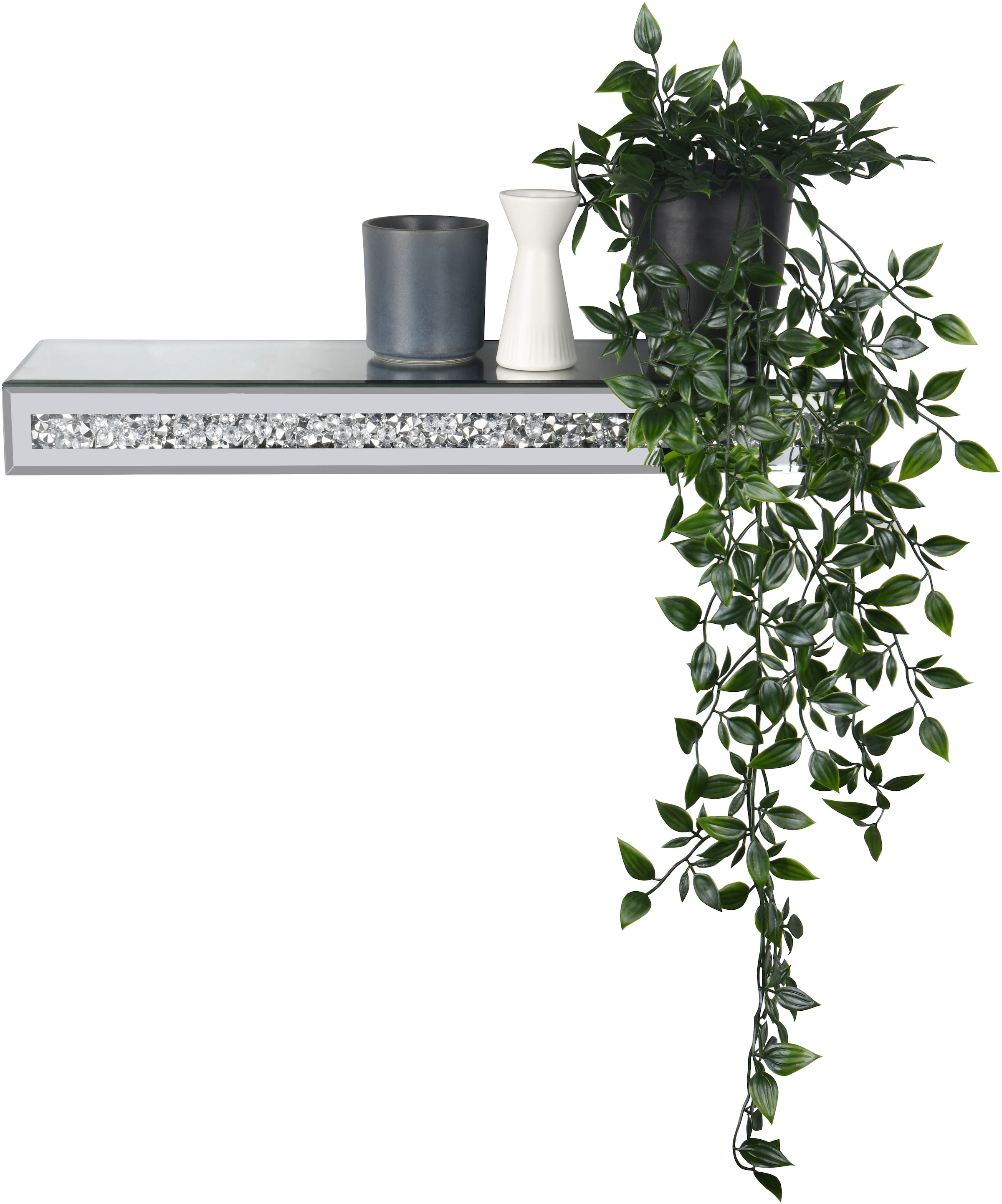 MIRRORS AND MORE Wandregal "Glitty" 1 Stk. tlg. Dekoratives Regal günstig online kaufen