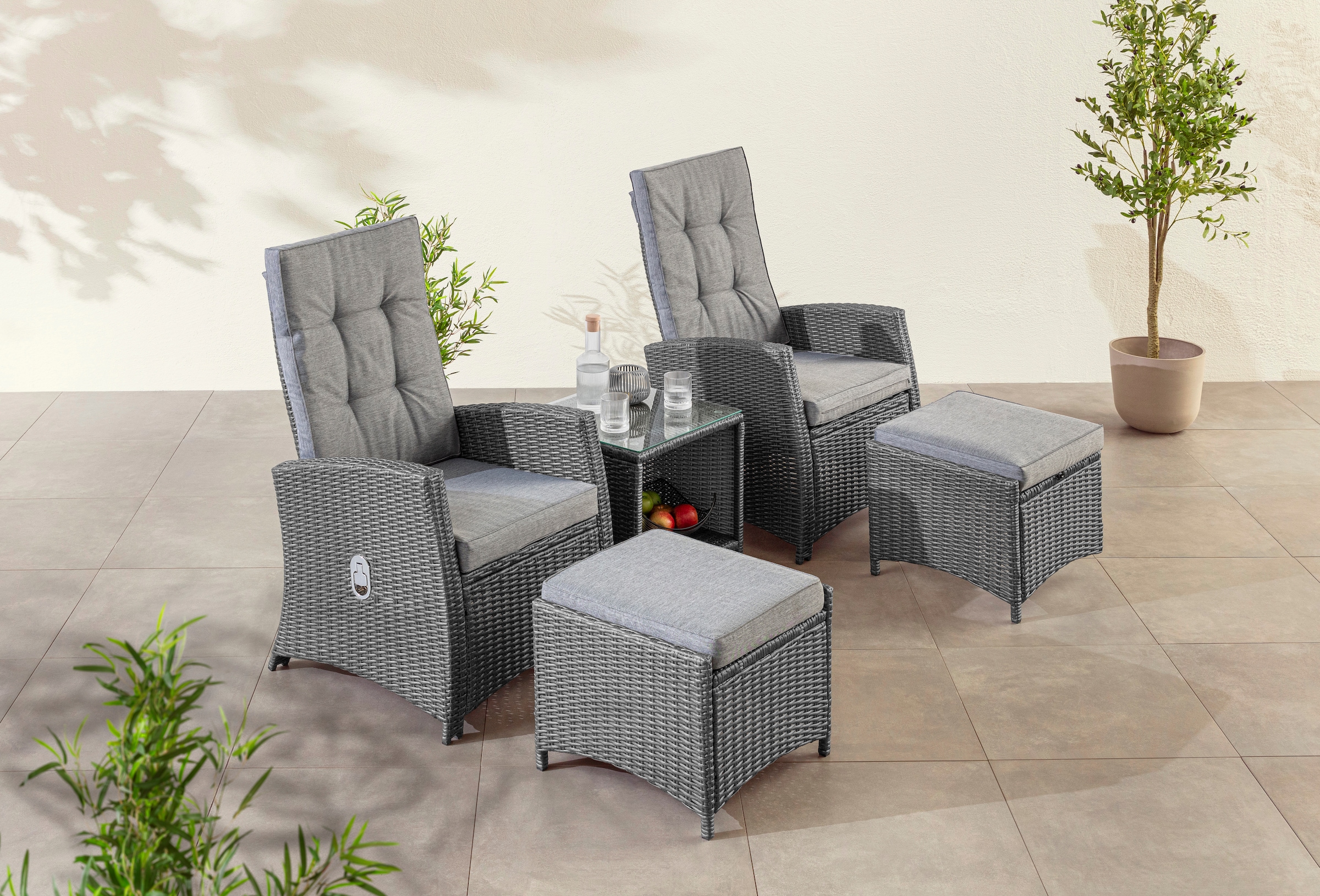 KONIFERA Garten-Essgruppe ""New Paris"" Set, 2 Sessel, Rückenlehne verstell günstig online kaufen