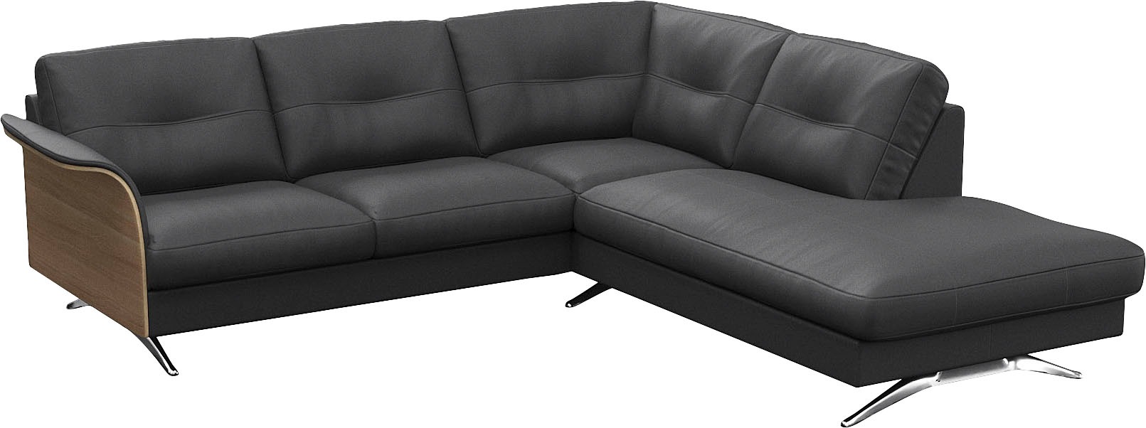 FLEXLUX Ecksofa »Glow, super bequem durch hochwertigem Sitzaufbau mit Federkern, L-Form«, Modernes skandinavisches Design