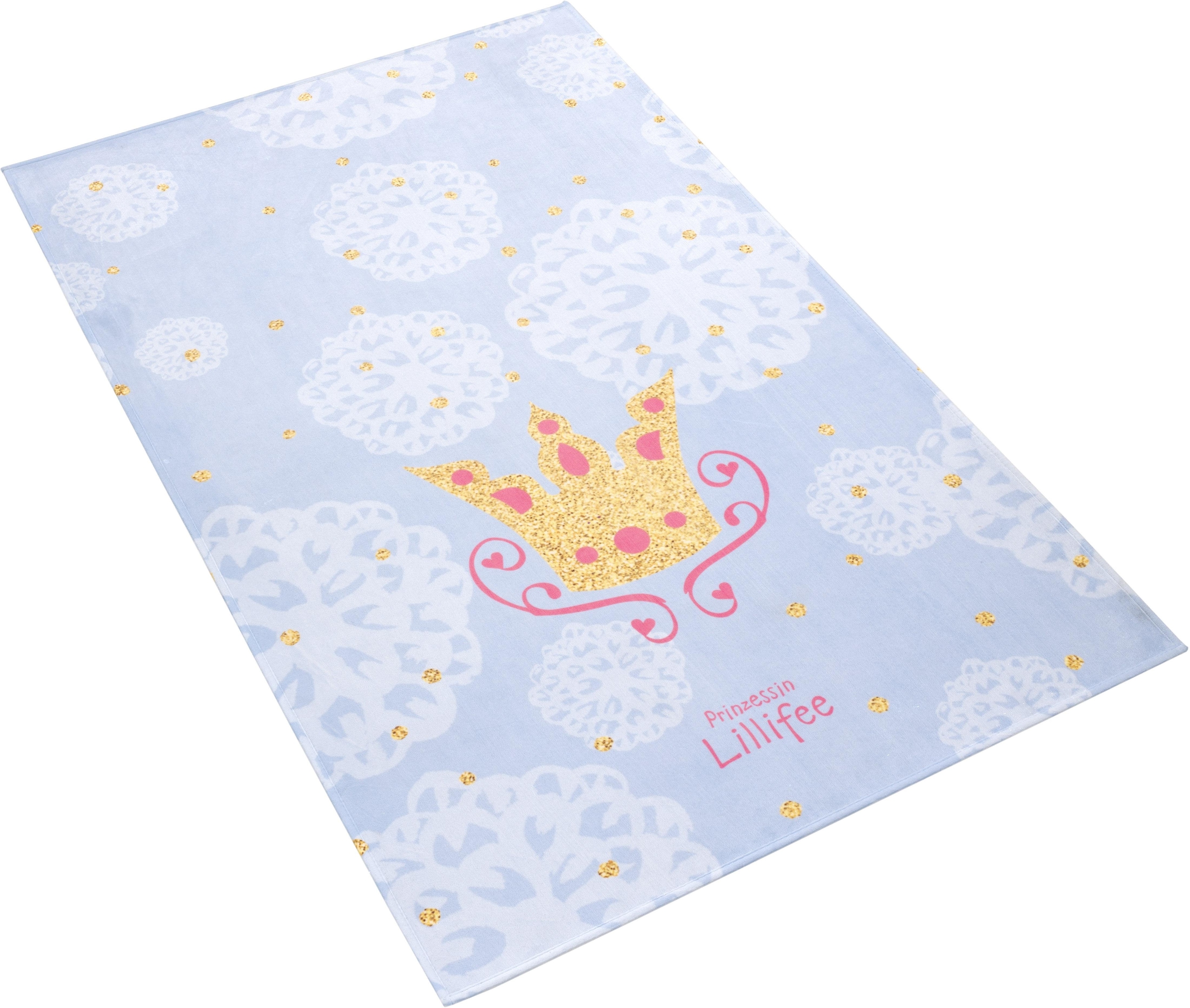Prinzessin Lillifee Kinderteppich »LI-114«, rechteckig, bedruckter Stoff,  Motiv Krone, weiche Microfaser, Kinderzimmer bestellen | BAUR