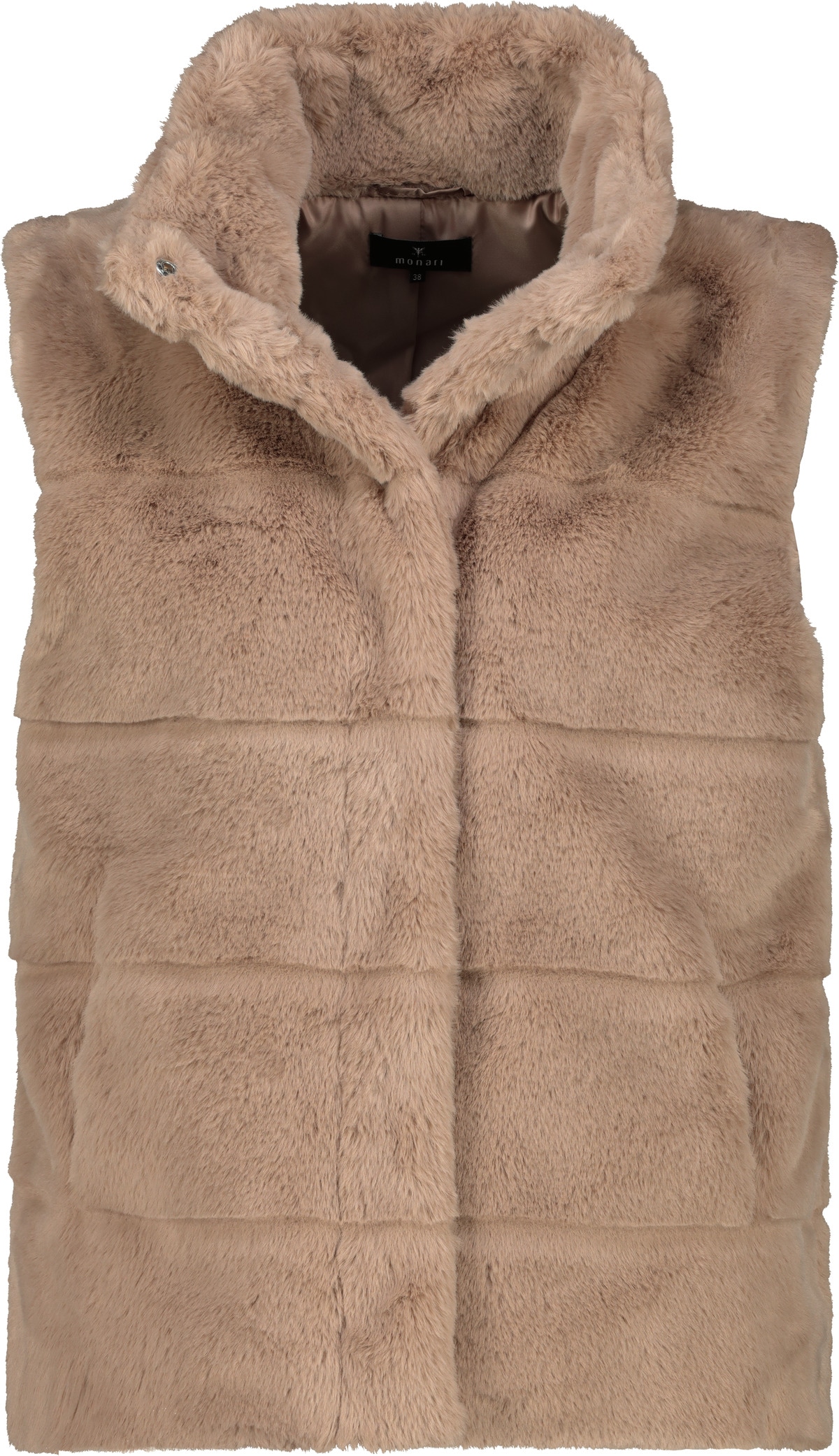 Monari Fellimitatweste »Weste Basic fake fur«, Mit Rundhalsausschnitt mit Stehkragen