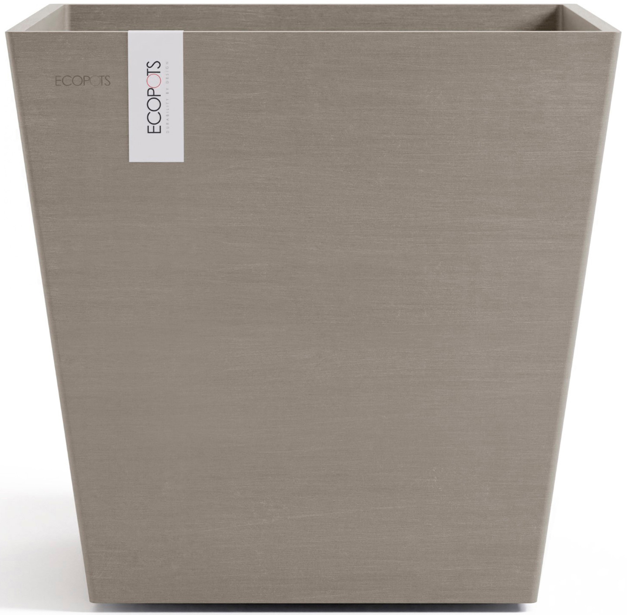 ECOPOTS Blumentopf »Rotterdam 45 + Wassersystem Taupe«, für innen und außen: frostsicher, bruchsicher und lichtbeständig