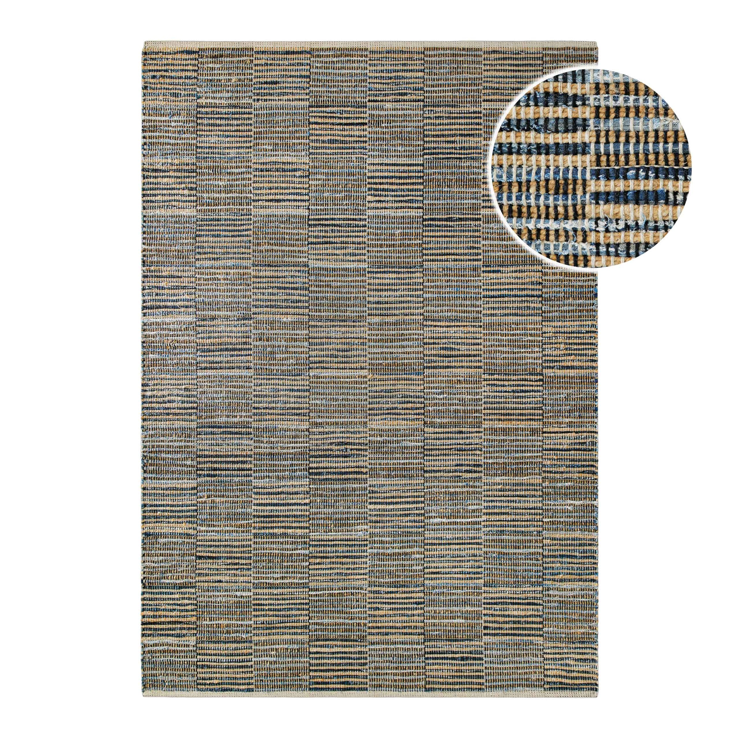 Wecon home Teppich "Denim Blues" rechteckig 6 mm Höhe handgewebt, robust, p günstig online kaufen