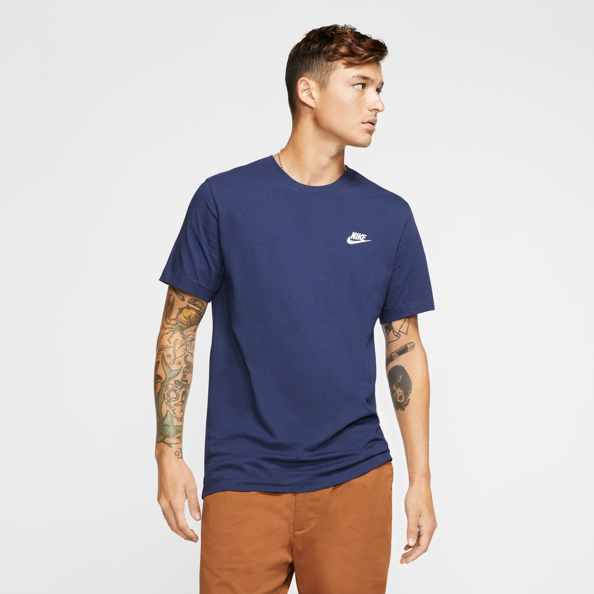 Nike T-shirt à Manches Courtes Sportswear Club Midnight Navy / White L Homme 2