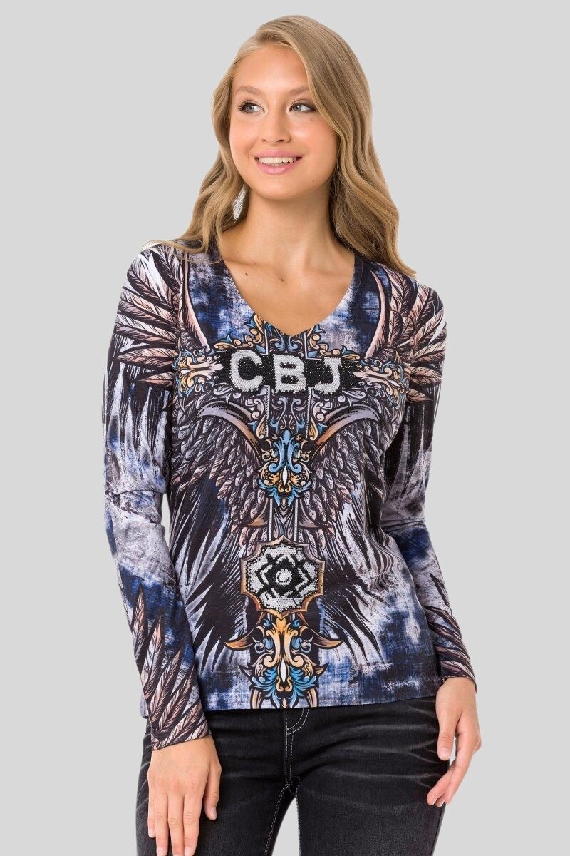 Cipo & Baxx Sweatshirt »LONG SLEEVE T-SHIRT«, 1 coolen Allover-Print
