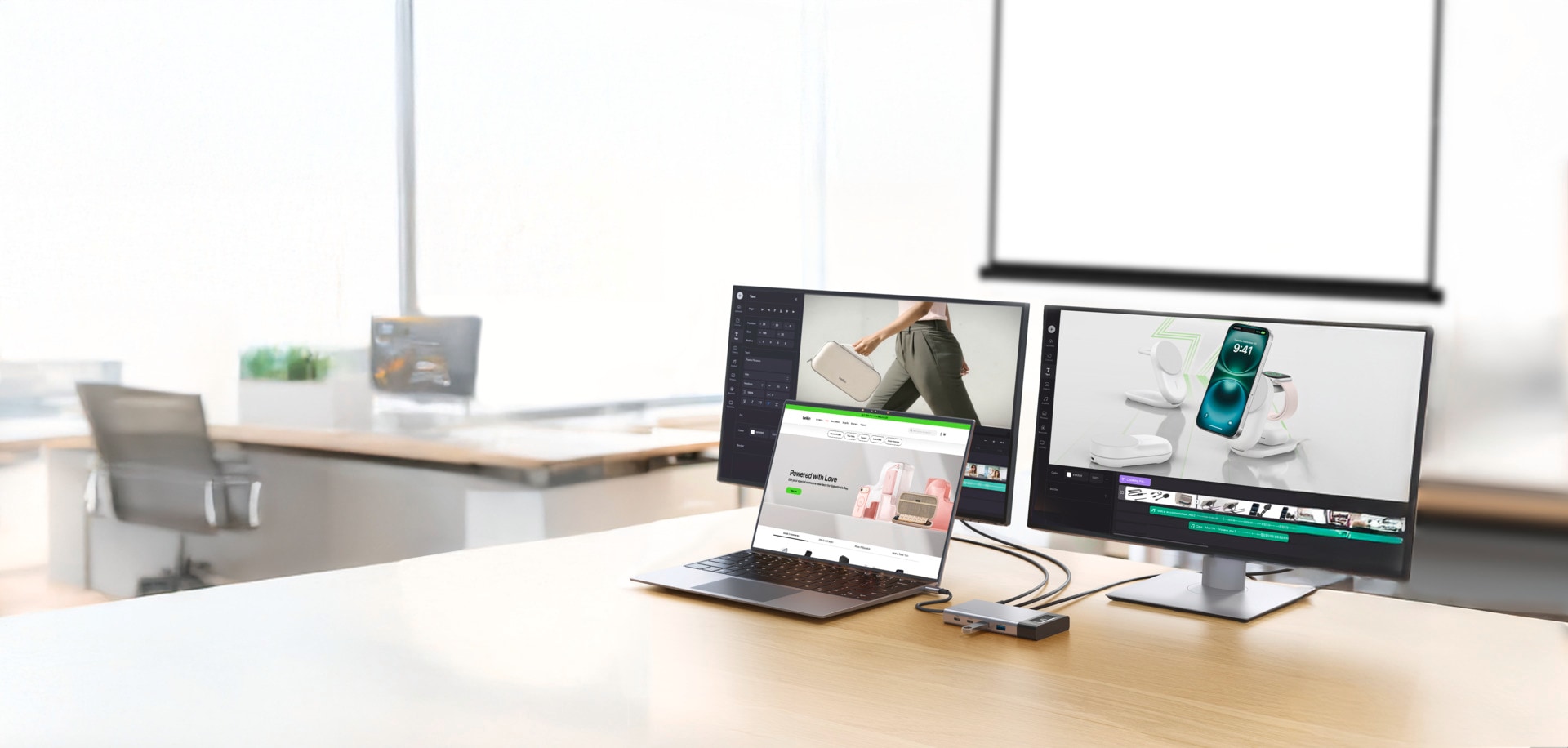 Belkin Laptop-Dockingstation »Connect 8-in-1 USB-C-Hub für zwei Bildschirme«