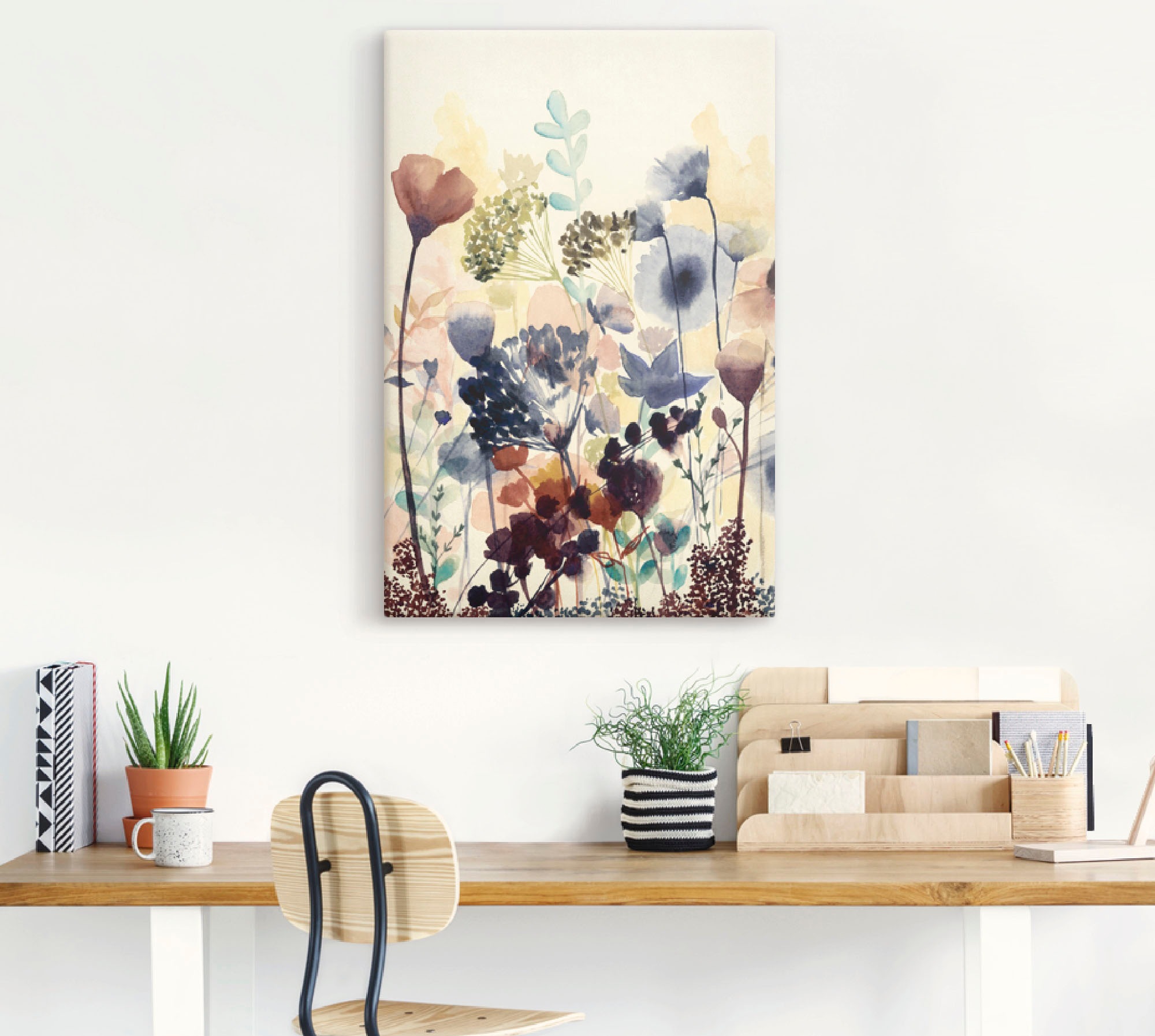 Artland Wandbild »Sonnengetrocknete Blüten I«, Blumenwiese, (1 St.), als Alubild, Outdoorbild, Leinwandbild, Poster, Wandaufkleber