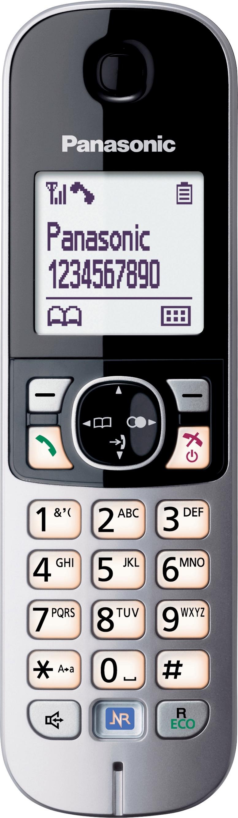 Panasonic Schnurloses DECT-Telefon »KX-TG6811GS«, (Mobilteile: 1), mit Anrufer- und Wahlsperre