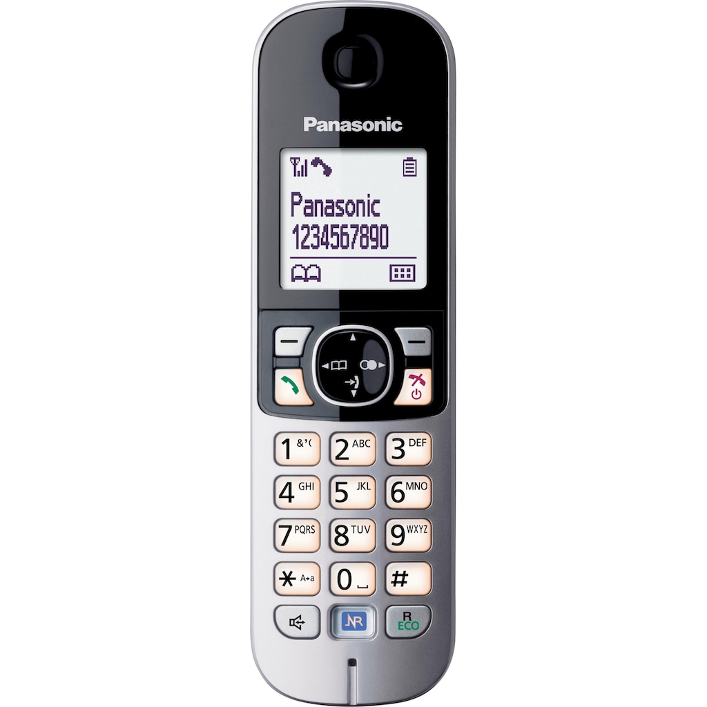 Panasonic Schnurloses DECT-Telefon »KX-TG6811GS«, (Mobilteile: 1), mit Anrufer- und Wahlsperre