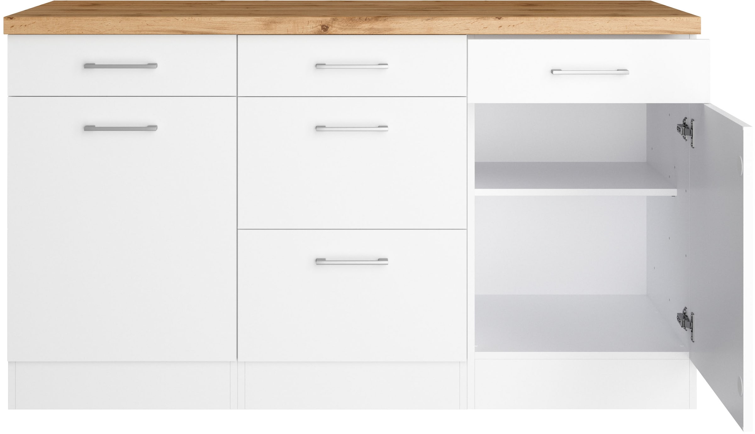 KOCHSTATION Unterschrank »KS-Milan« Unterschrank 150 cm, matte oder hochglänzende Fronten