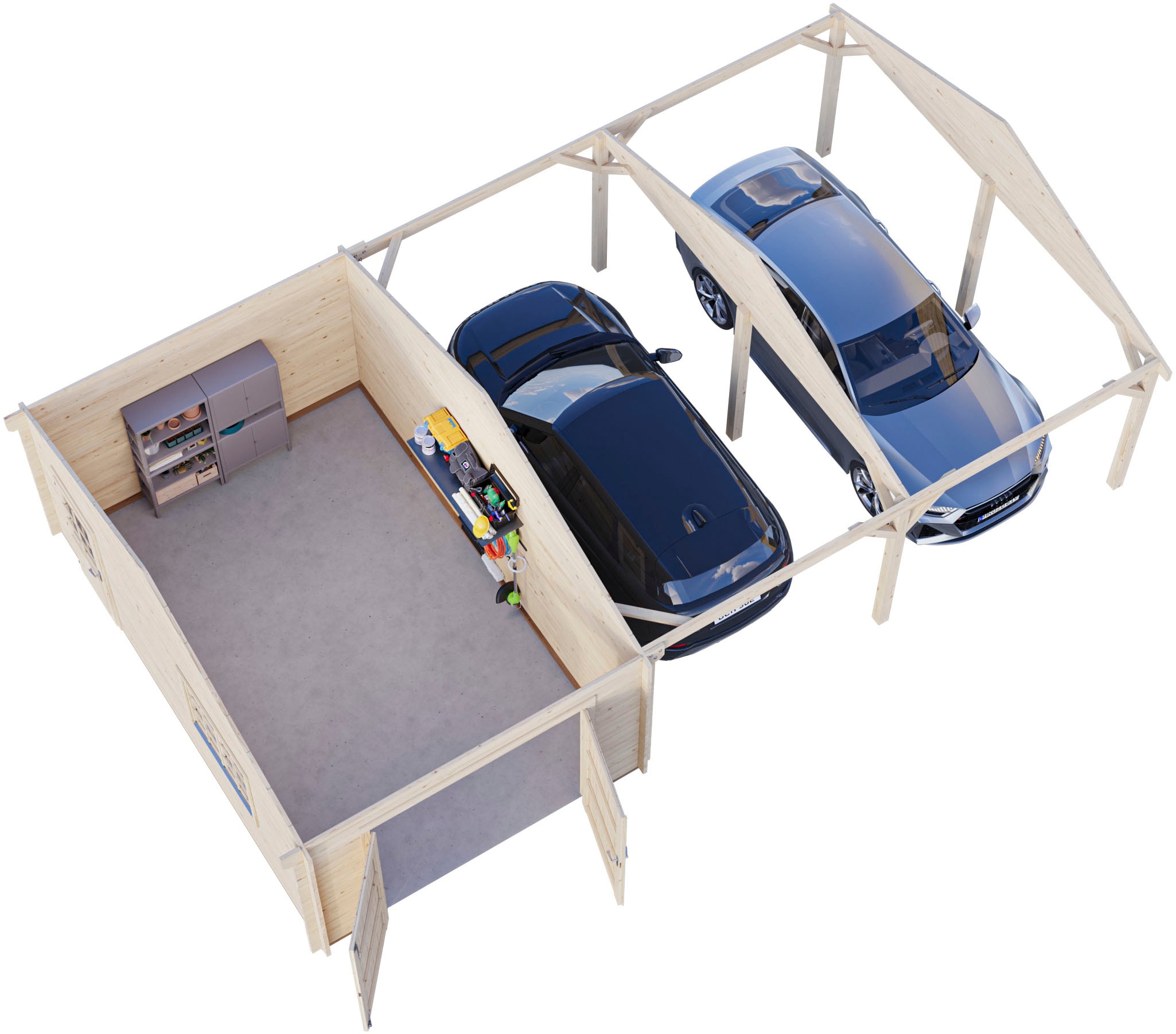 Palmako Garage »Roger, mit Holztor« BxTxH: 1006x619x316 cm