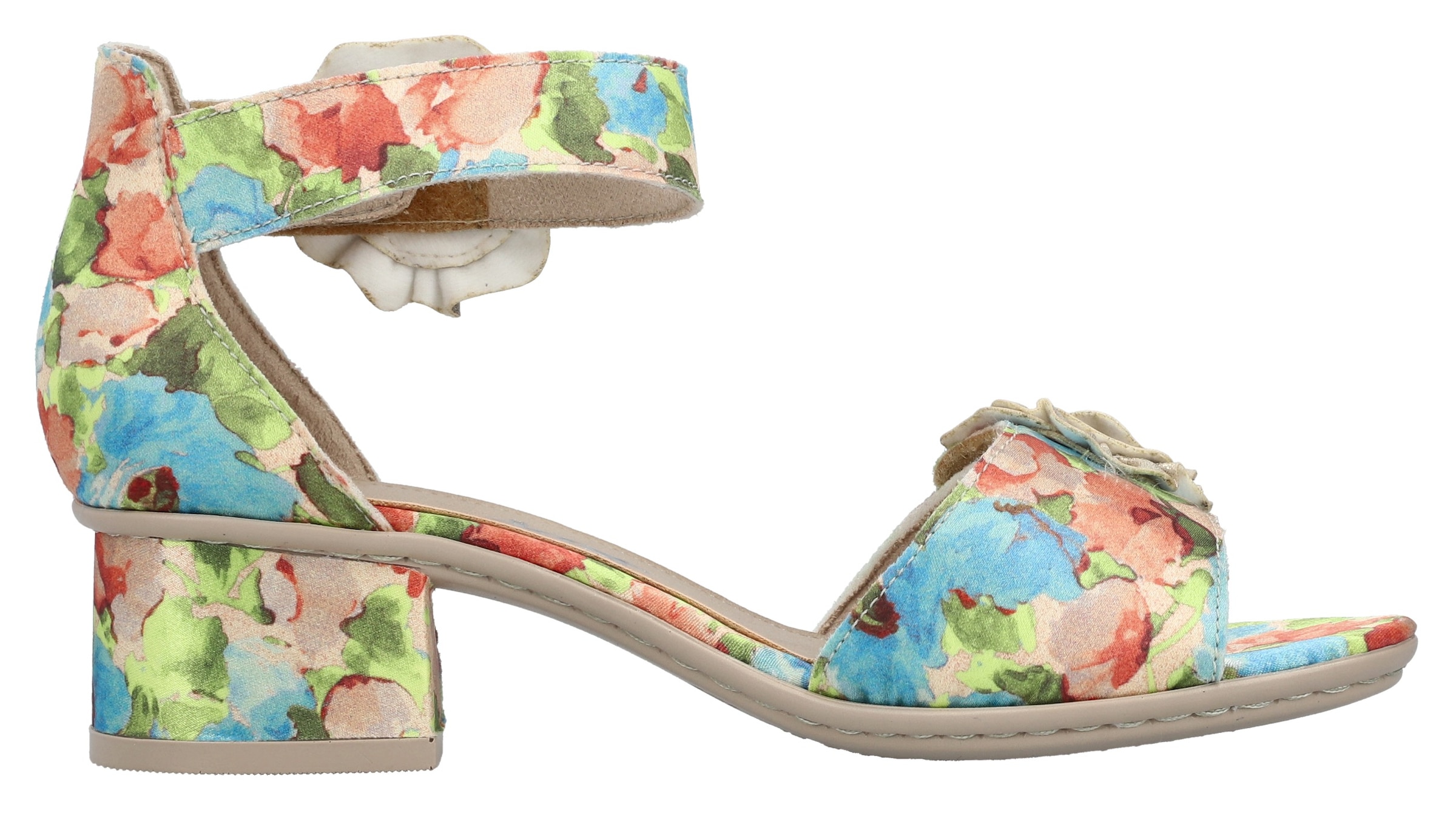 Rieker Sandalette, Sommerschuh, Riemchensandale, Urlaubschuh mit praktischem Klett