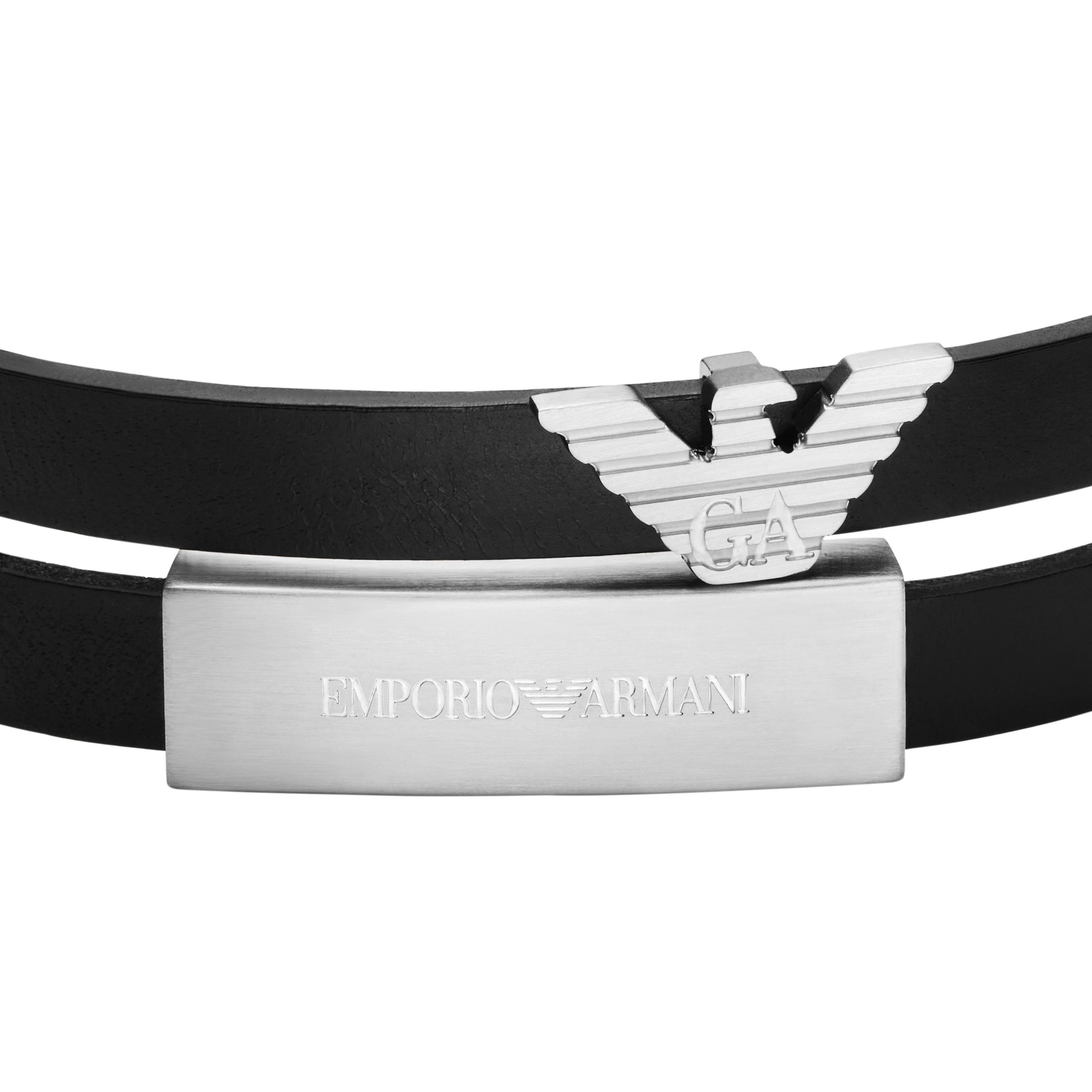 Emporio Armani Wickelarmband »Schmuck Geschenk Edelstahl, Leder«