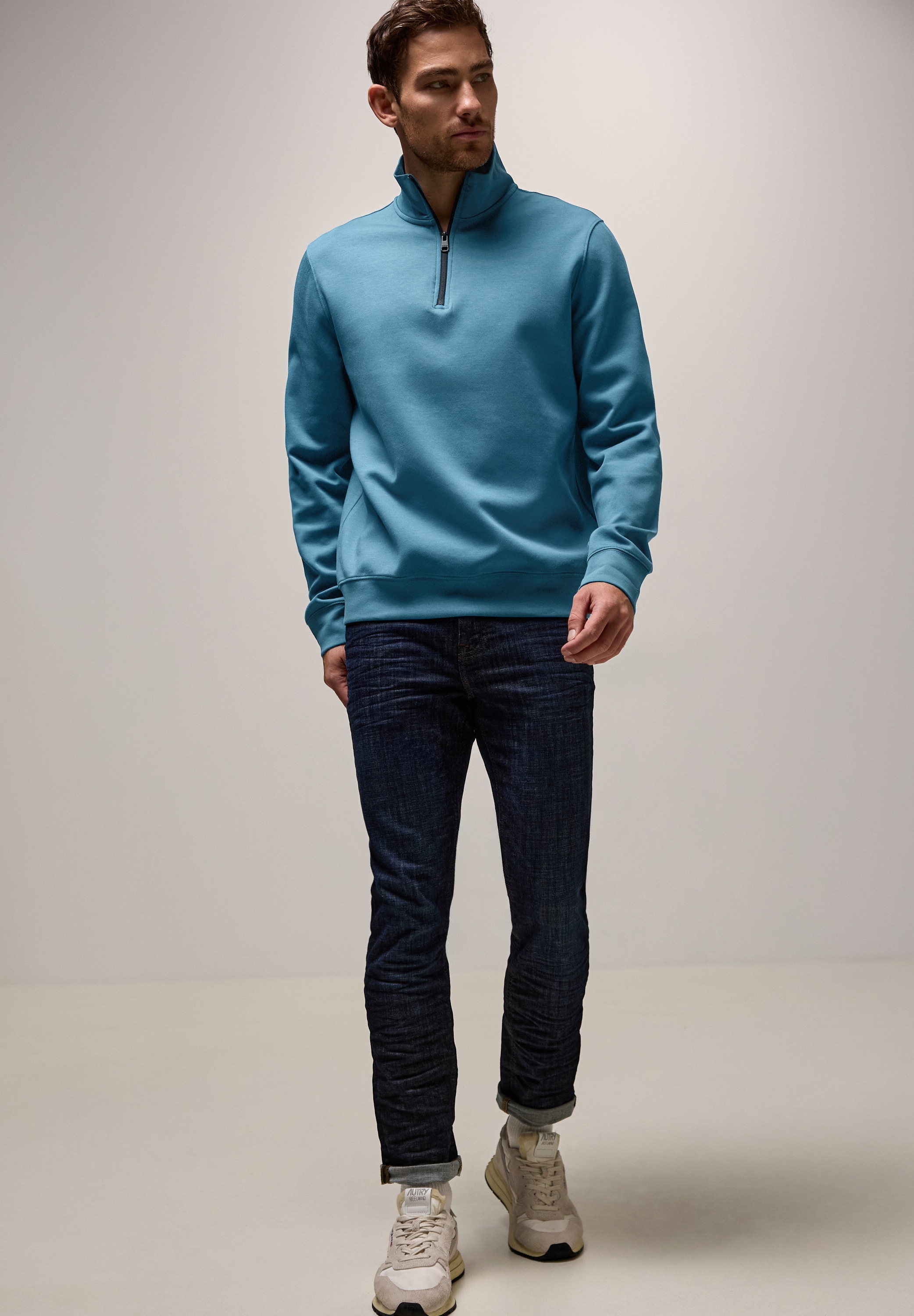 STREET ONE MEN Sweatshirt, im soften Baumwoll-Mix