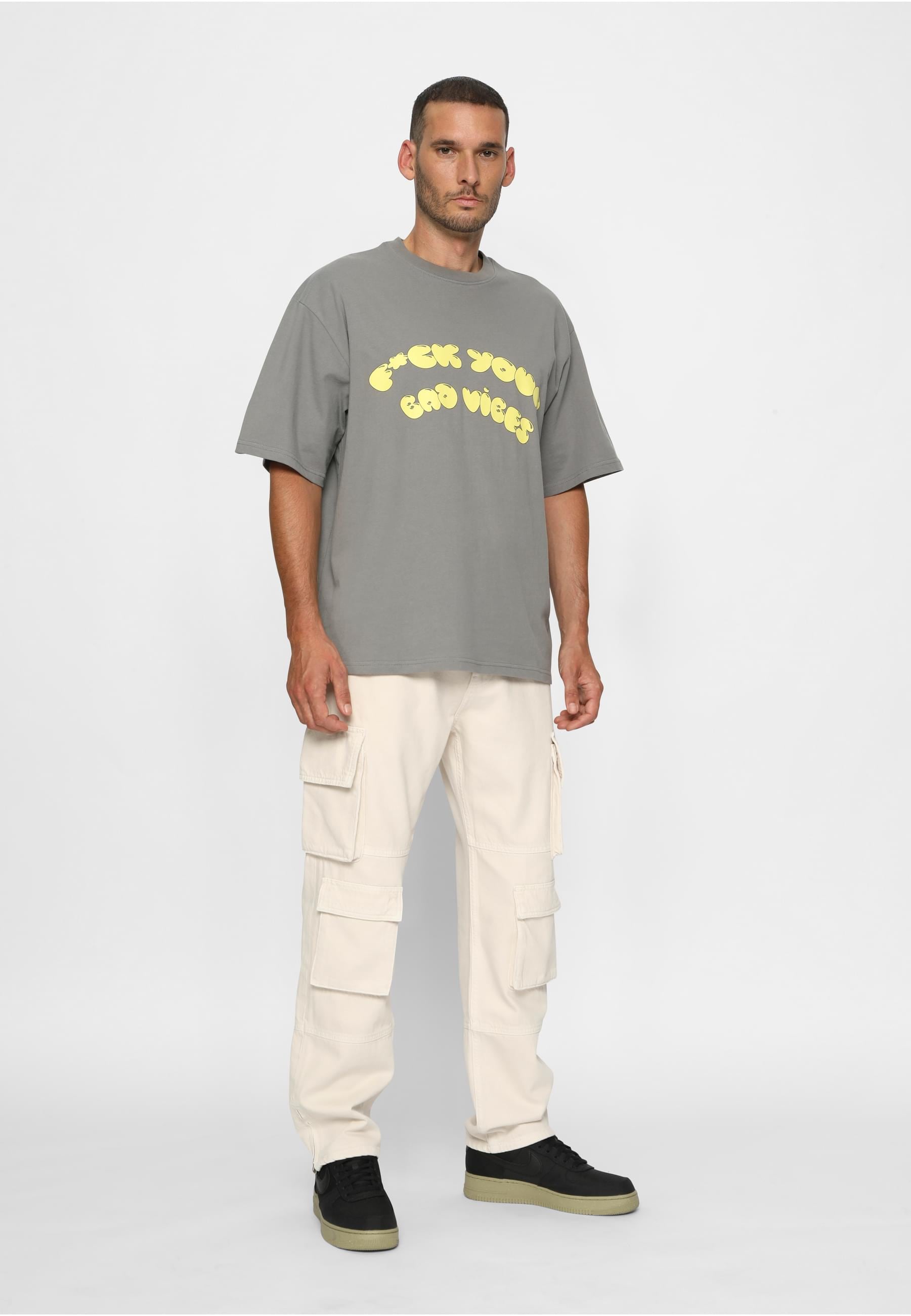 2Y Studios Kurzarmshirt »2Y Studios Herren Vibes Oversize Tee«, (1 tlg.)