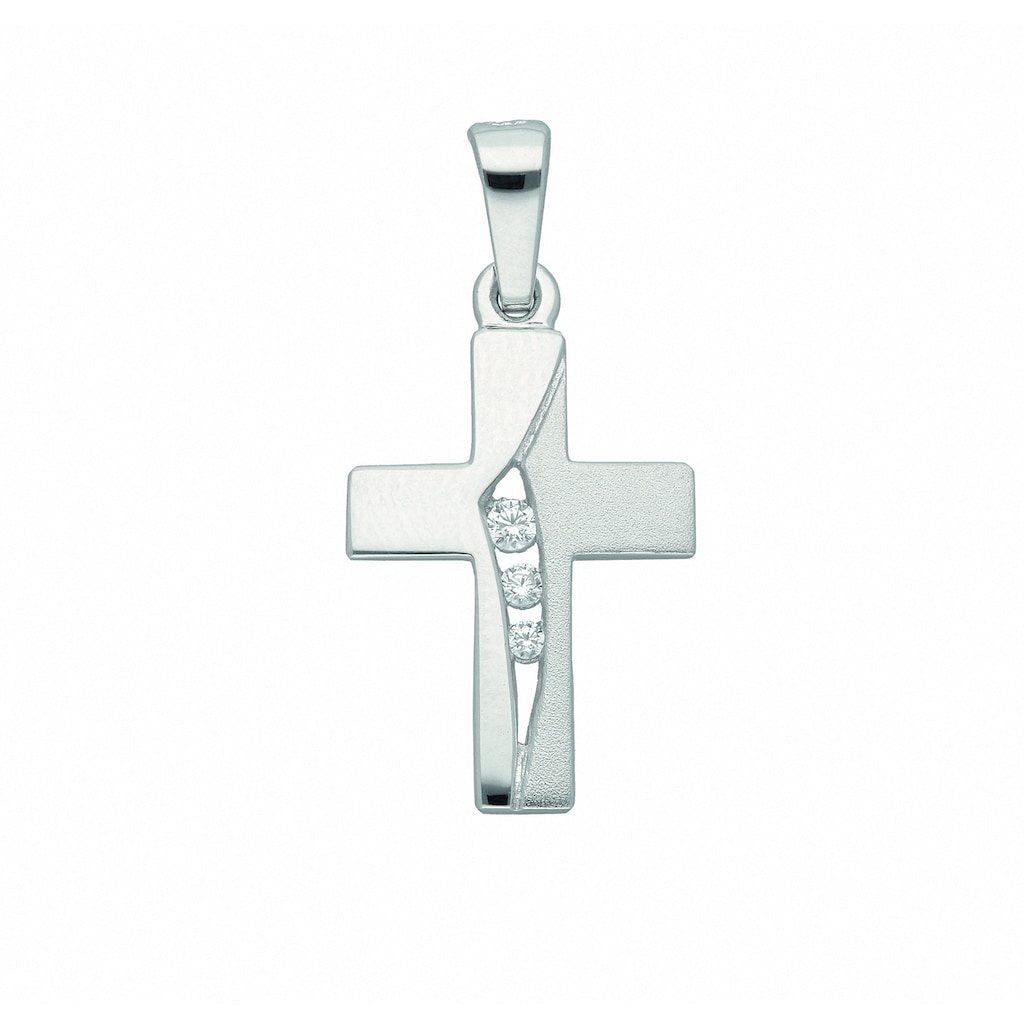 Adelia´s Kette mit Anhänger »925 Silber Kreuz Anhänger mit Zirkonia« Schmuckset Set mit Halskette