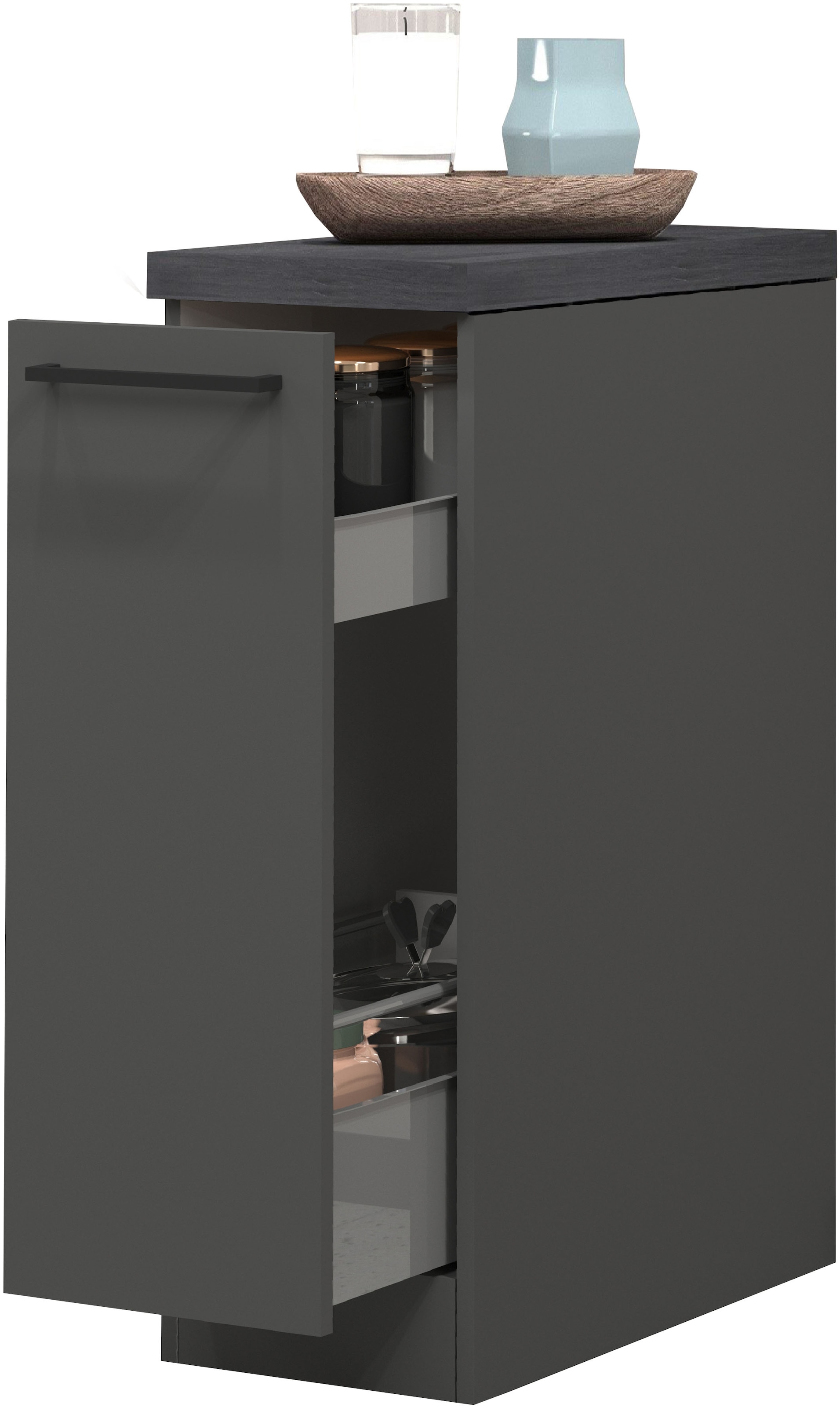 KOCHSTATION Apothekerschrank »KS-Sole,Apothekerkommode« Breite/Höhe 30/85 cm, Anbau-und Unterbau möglich