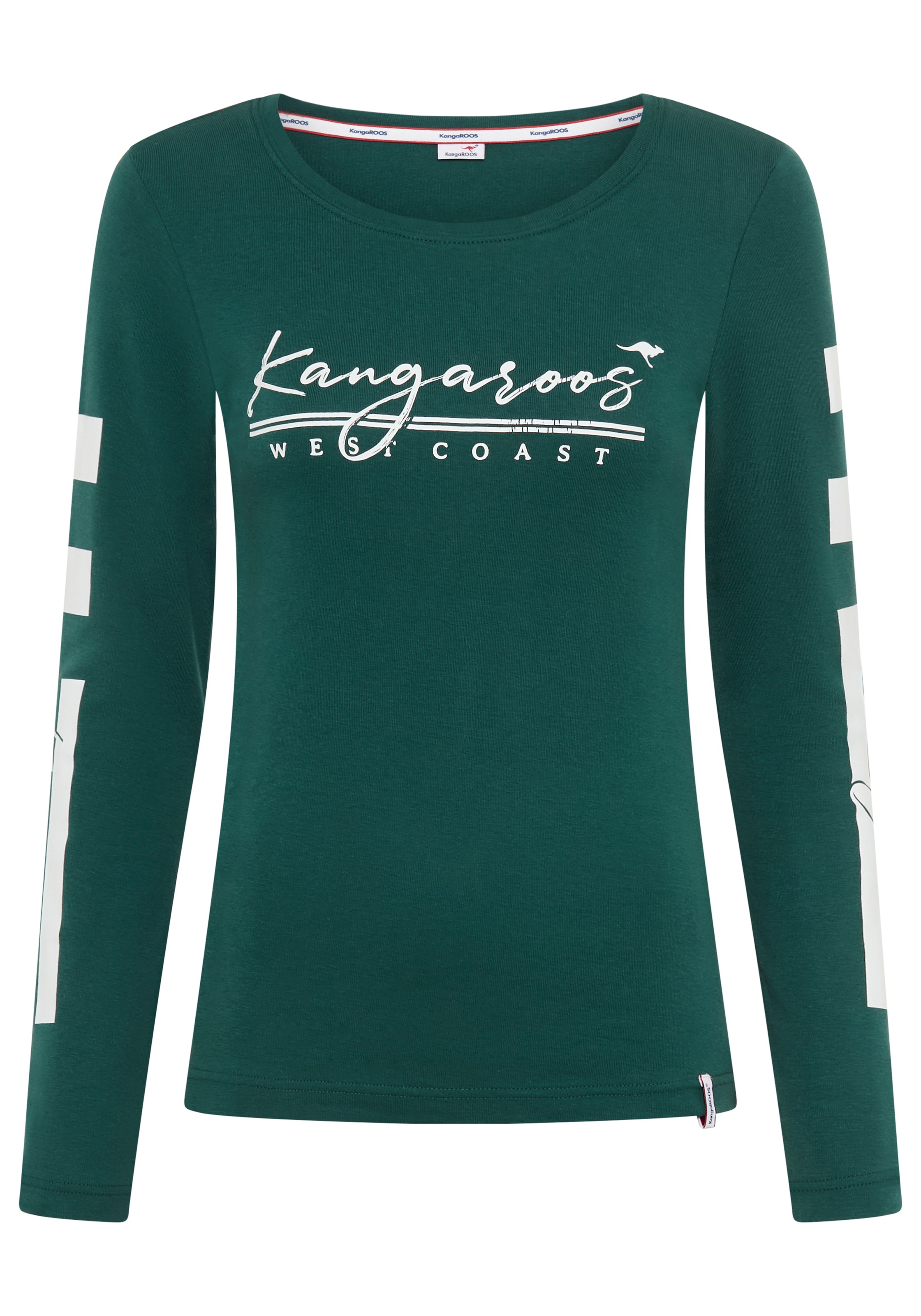 KangaROOS Langarmshirt, Langarm, sehr figurbetonte Passform, aus Baumwolle