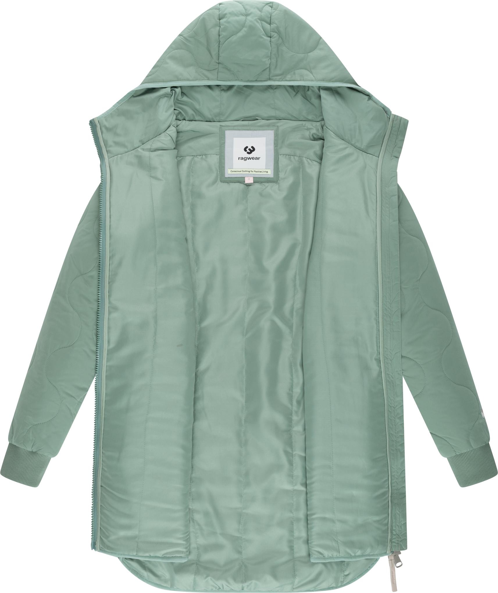 Ragwear Fellimitatmantel »Longeddy« Kuscheliger Plüschmantel mit Kapuze