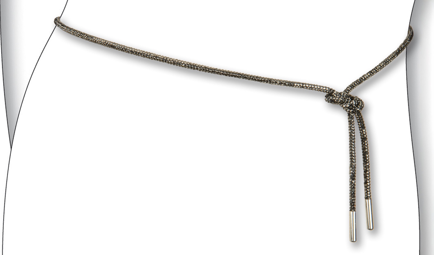 BERND GÖTZ Damen Hüftgürtel "Hüftgürtel mit changierender reflektierender Oberfläche"anthrazit, Kunstfaser, Gürtel