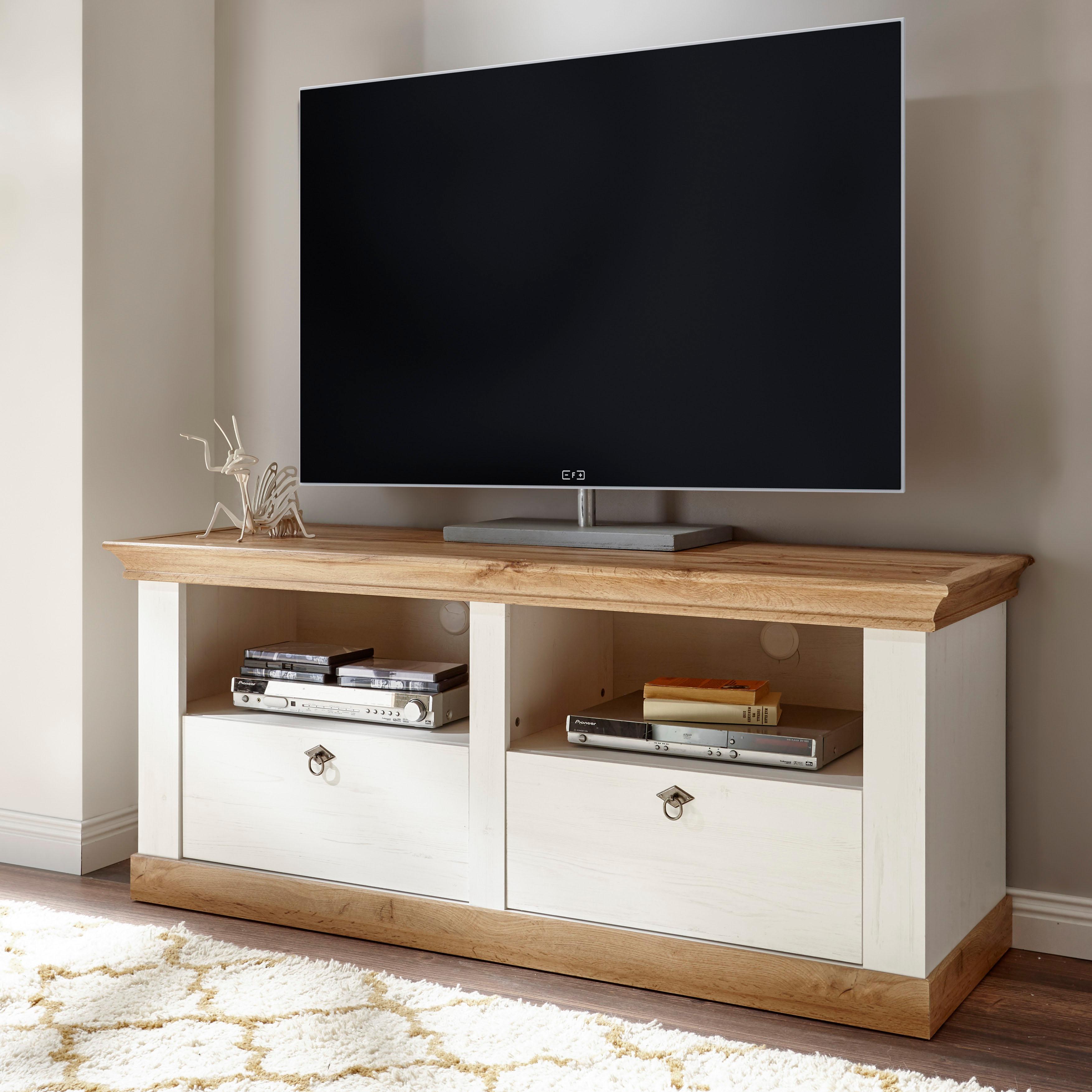 Home affaire Lowboard "Cremona, TV-Unterteil im Landhausstil, Kommode, moderner TV-Schrank" Metallgriffe, ausreichend Stauraum, vielseitig einsetzbar 152 cm breit