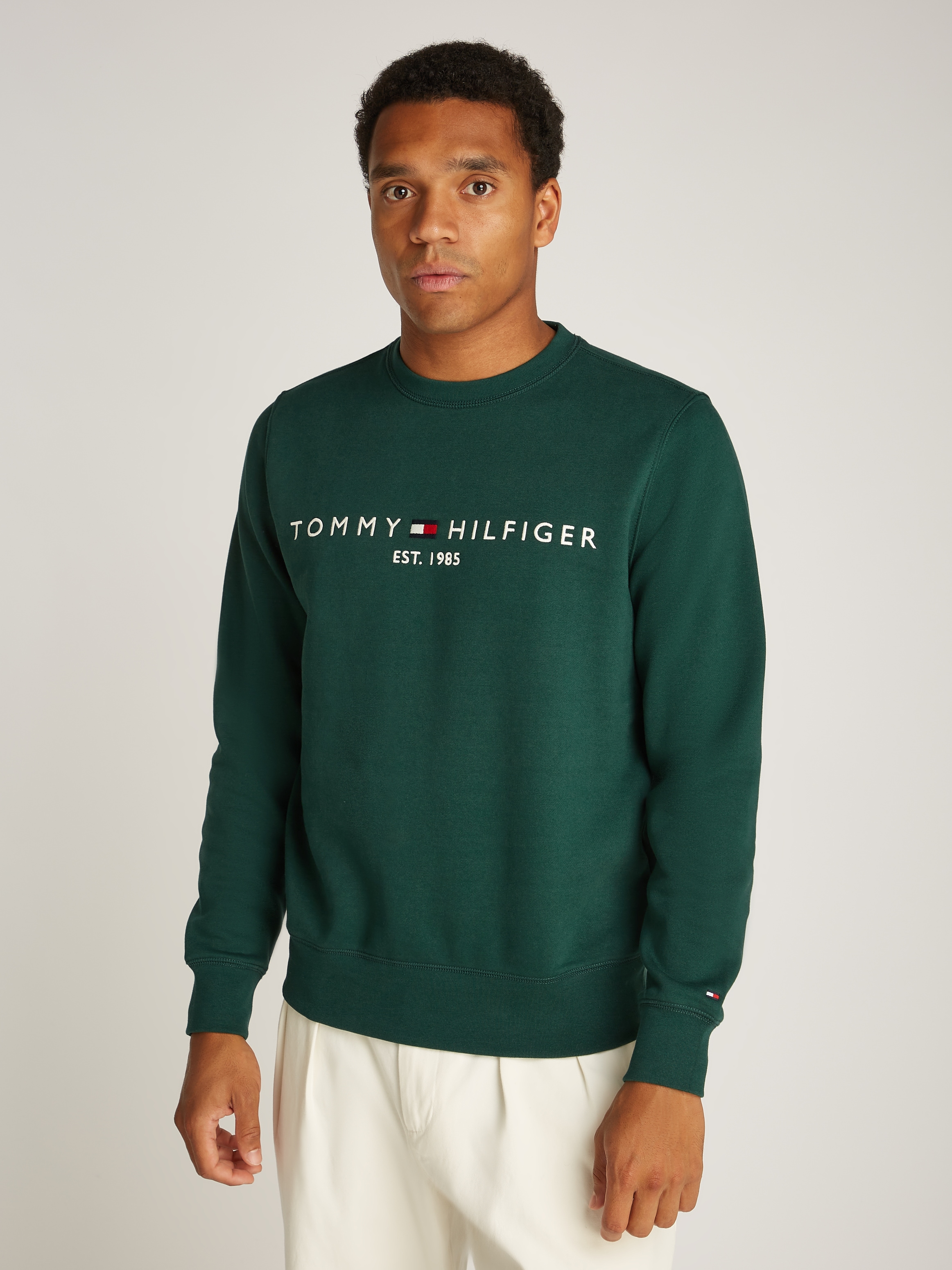 Tommy Hilfiger "TOMMY LOGO", unifarben, casual, regular fit, Baumwollmix, R günstig online kaufen