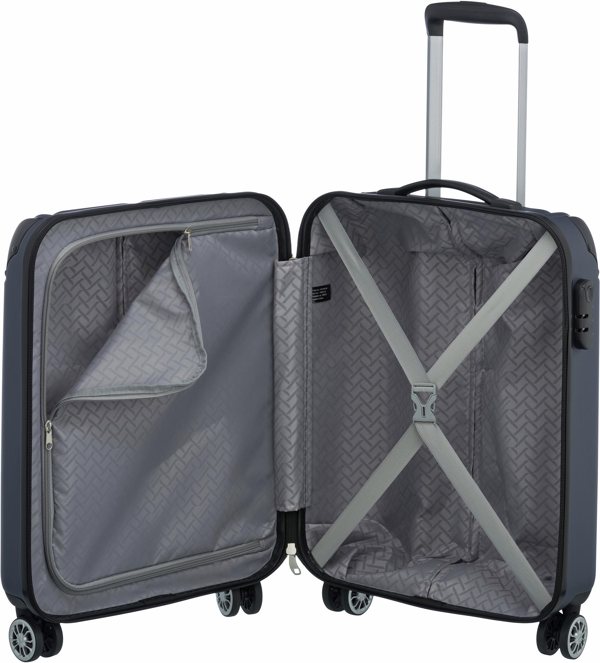 travelite Hartschalen-Trolley »City, 55cm«, 4 Rollen, Handgepäck-Koffer Reisekoffer Hartschallenkoffer TSA Schloss