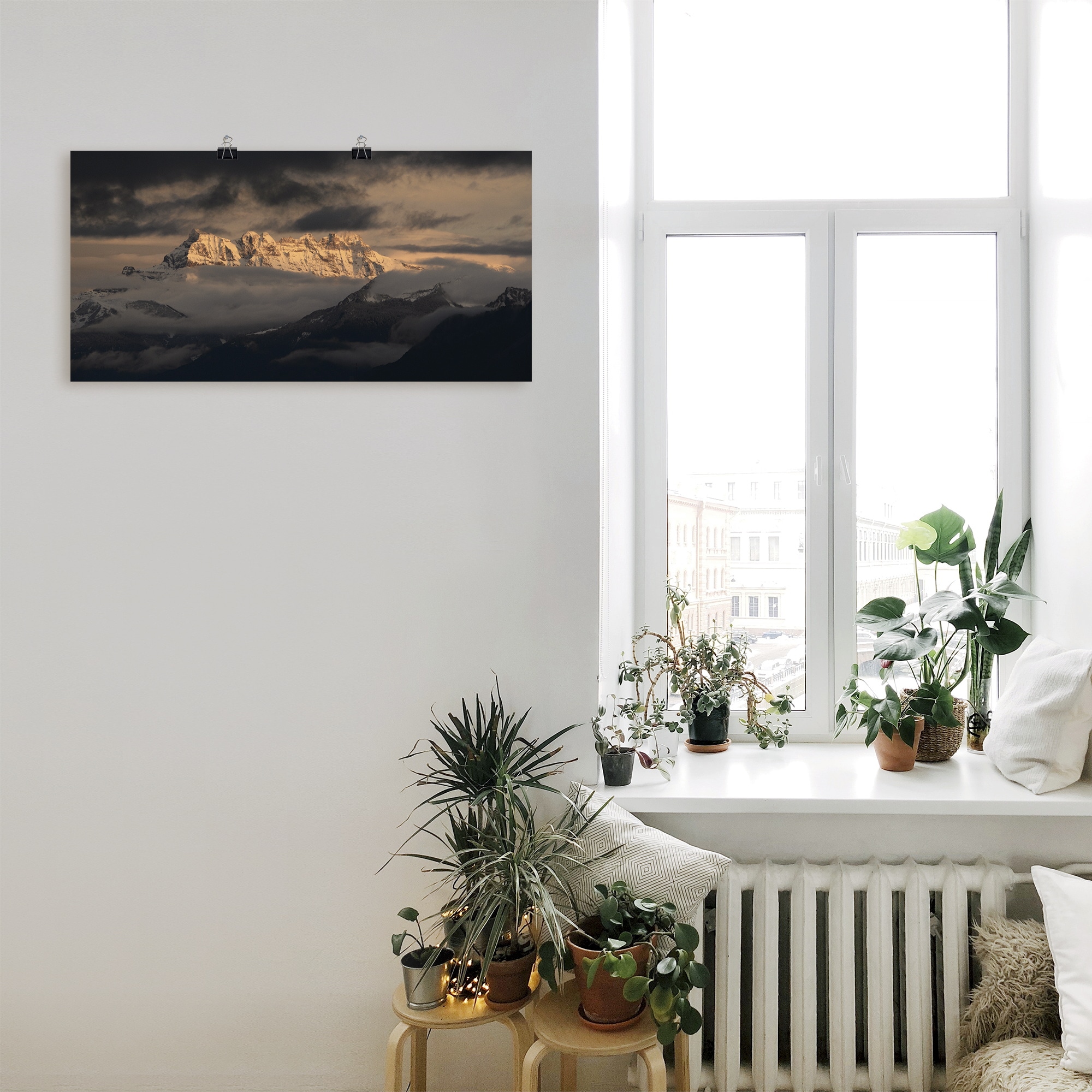 Artland Wandbild "Dents du Midi, Schweizer Berge", Berge, (1 St.), als Lein günstig online kaufen