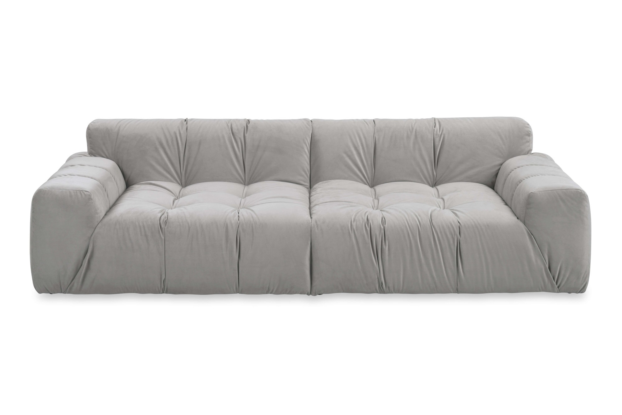 INOSIGN 3-Sitzer »Calmara, Breite 286 cm, weicher Lounge-Sitzkomfort«, bodentief, Samt oder Chenille, mit Knopfsteppung