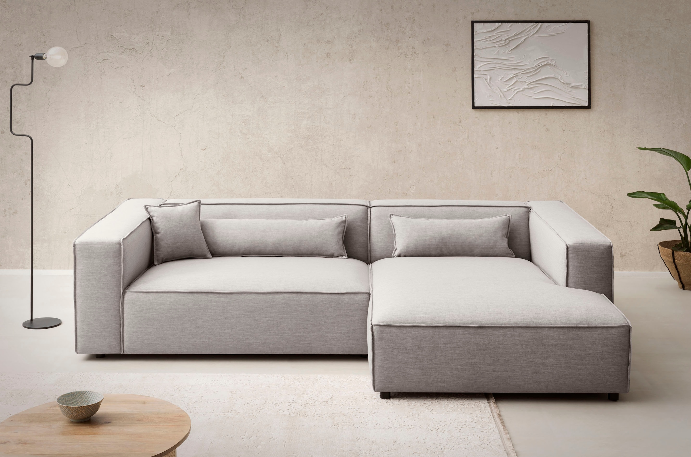 LeGer Home by Lena Gercke Ecksofa "PIARA XXL, Big-Sofa, Cord, Leinenoptik o günstig online kaufen