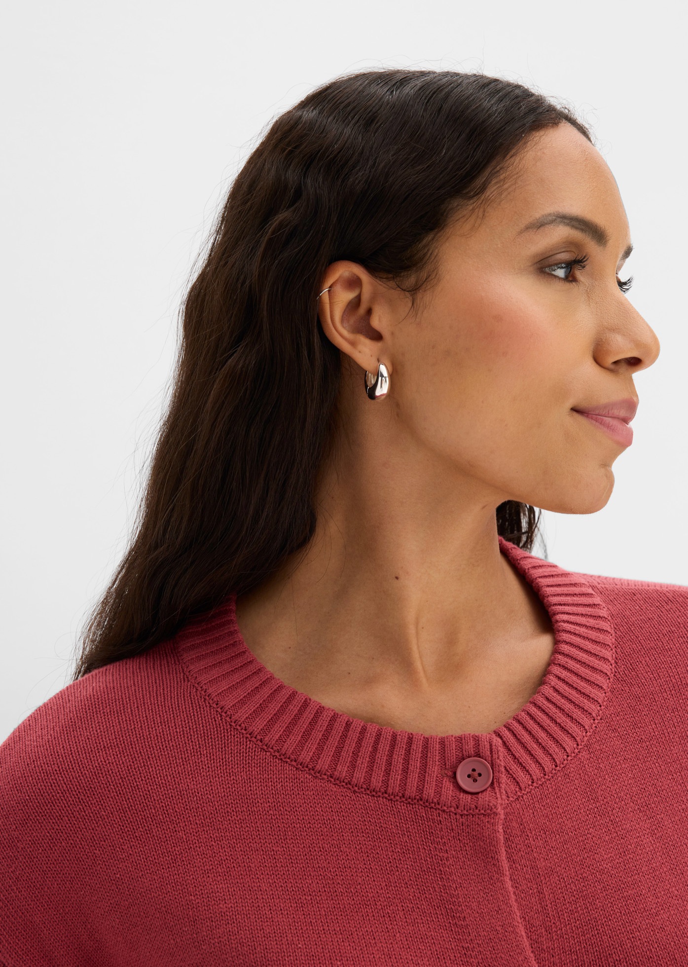 bonprix Strickjacke mit Knopfleiste, bequeme Passform, im Casual-Stil
