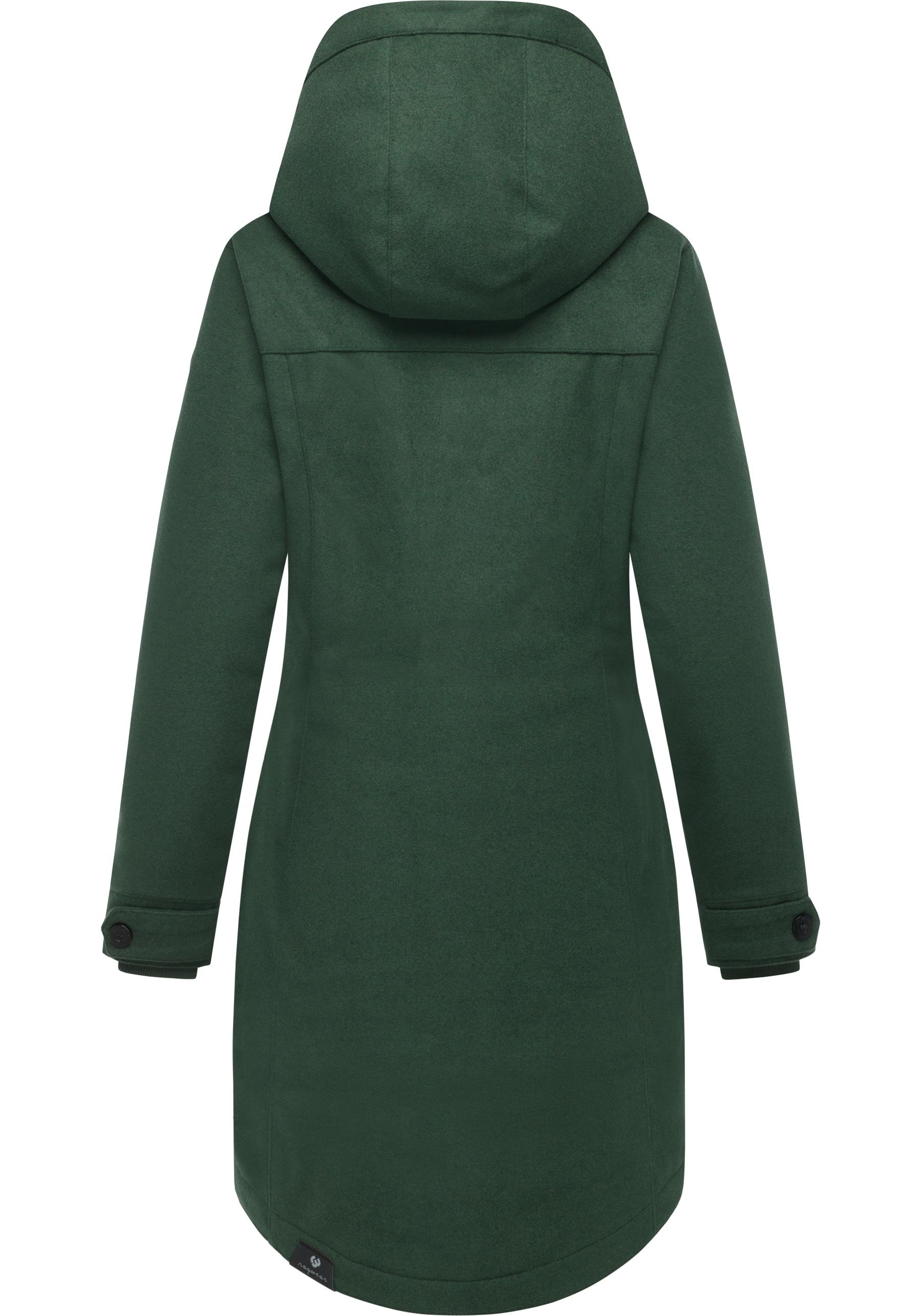 Ragwear Wintermantel "Jannisa Coat" Klassischer Damen Kurzmantel mit Kapuze günstig online kaufen