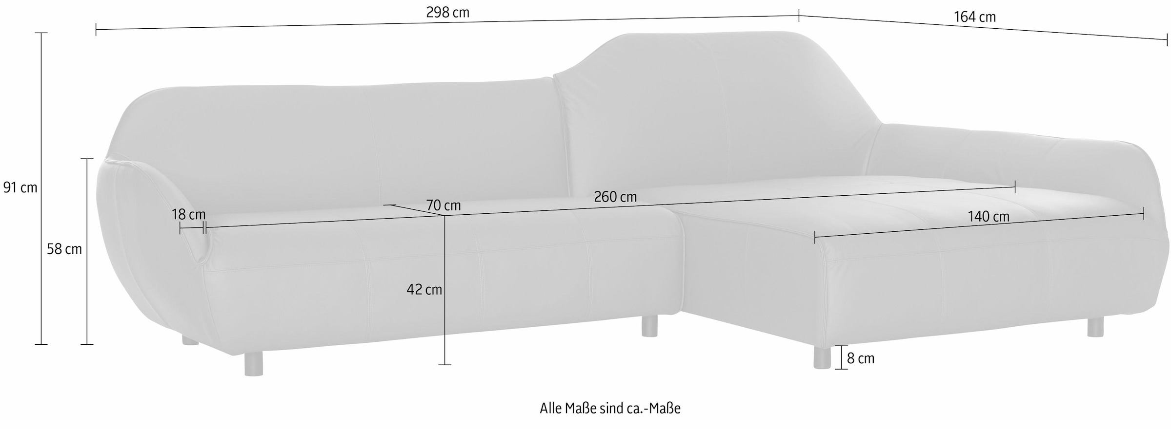 hülsta sofa Ecksofa »hs.480«, Bezugsqualitäten 2 BAUR | in kaufen