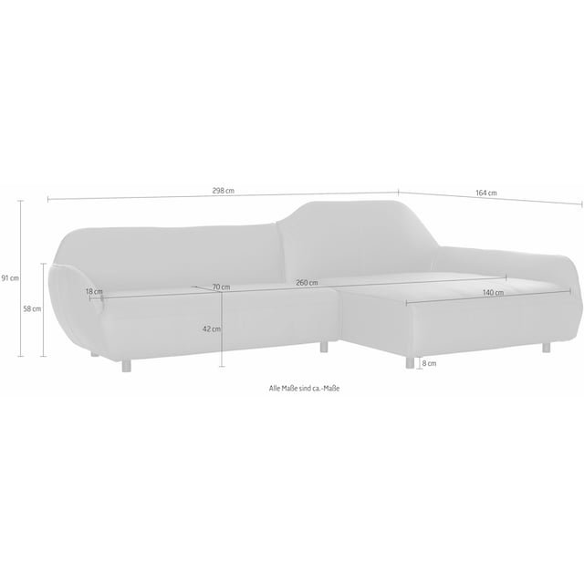 hülsta sofa Ecksofa »hs.480«, in 2 Bezugsqualitäten kaufen | BAUR