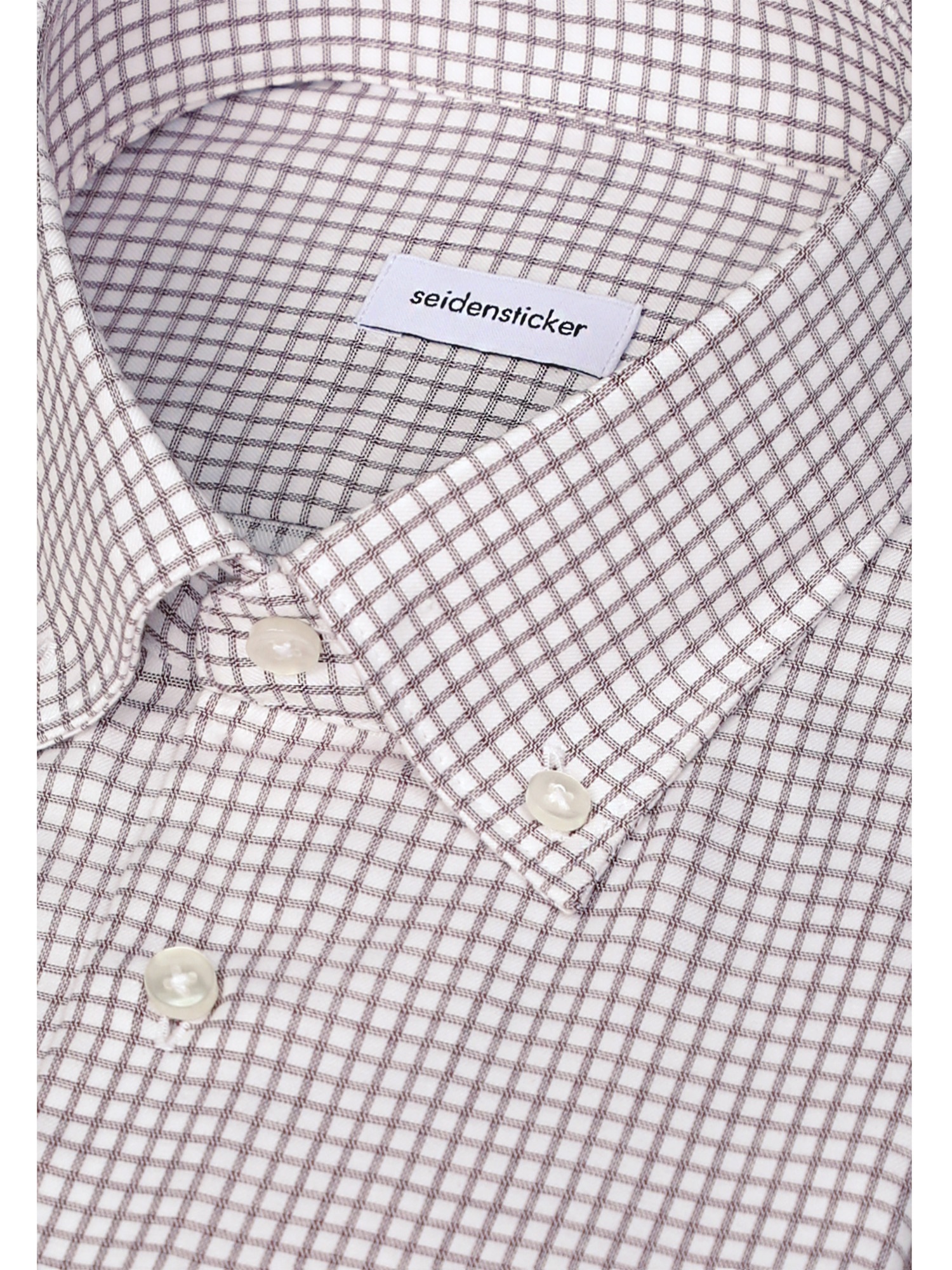 seidensticker Businesshemd »Schwarze Rose« Slim 1/1 Button-Down-Kragen Karo
