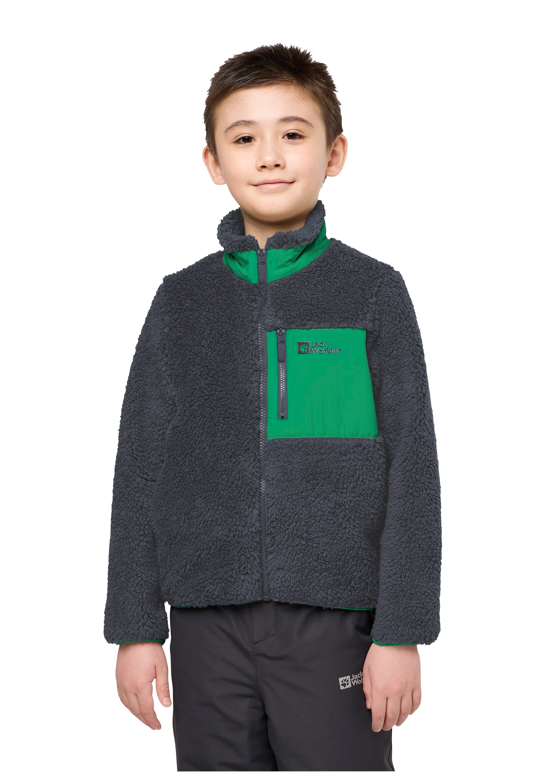 Jack Wolfskin Fleecejacke »ICE CURL JACKET K«, Wärmend, winddicht, Übergangsjacke